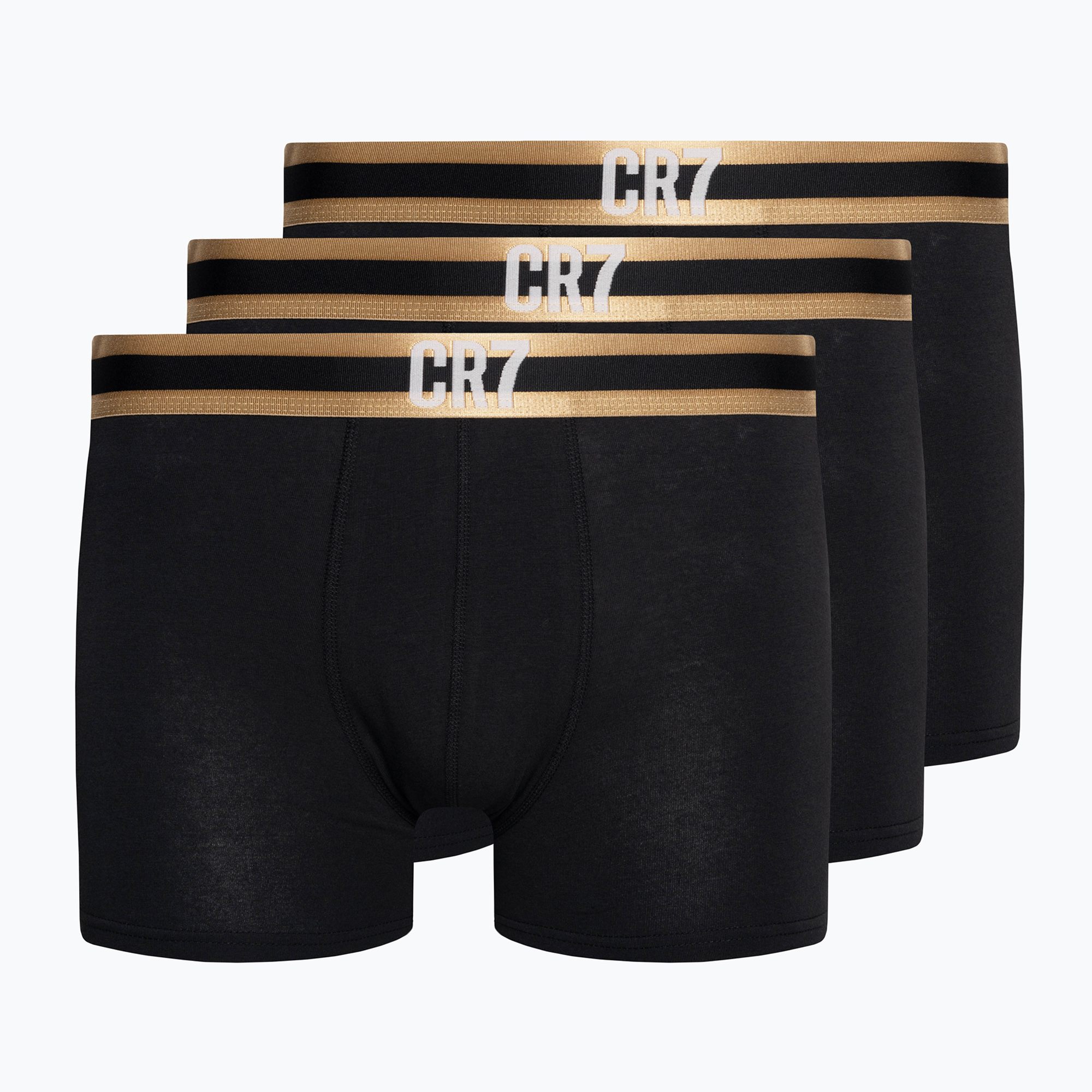 Bokserki męskie CR7 Basic Trunk 3 pary black/gold | WYSYŁKA W 24H | 30 DNI NA ZWROT
