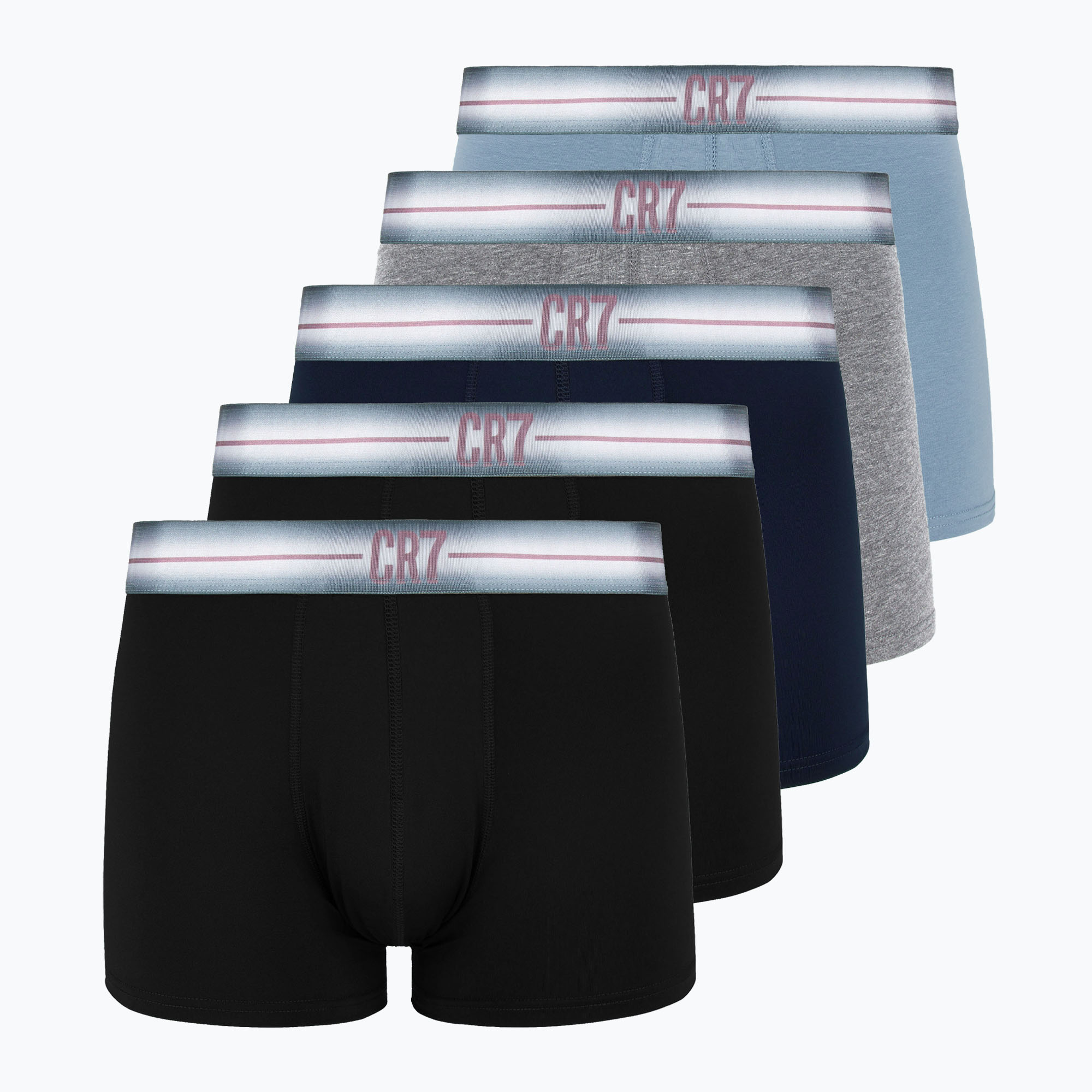 Bokserki męskie CR7 Basic Trunk 5 par 2411 multicolur 
