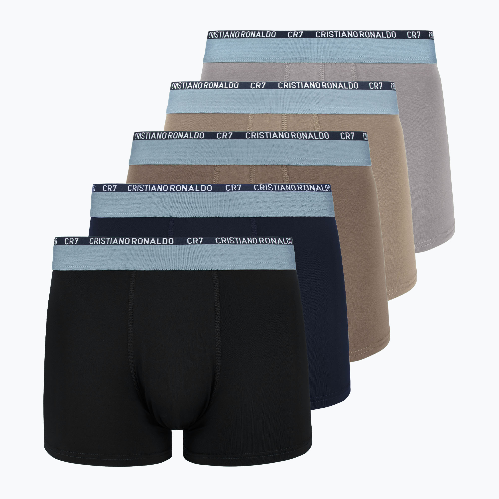 Bokserki męskie CR7 Basic Trunk 5 par 2412 multicolur 