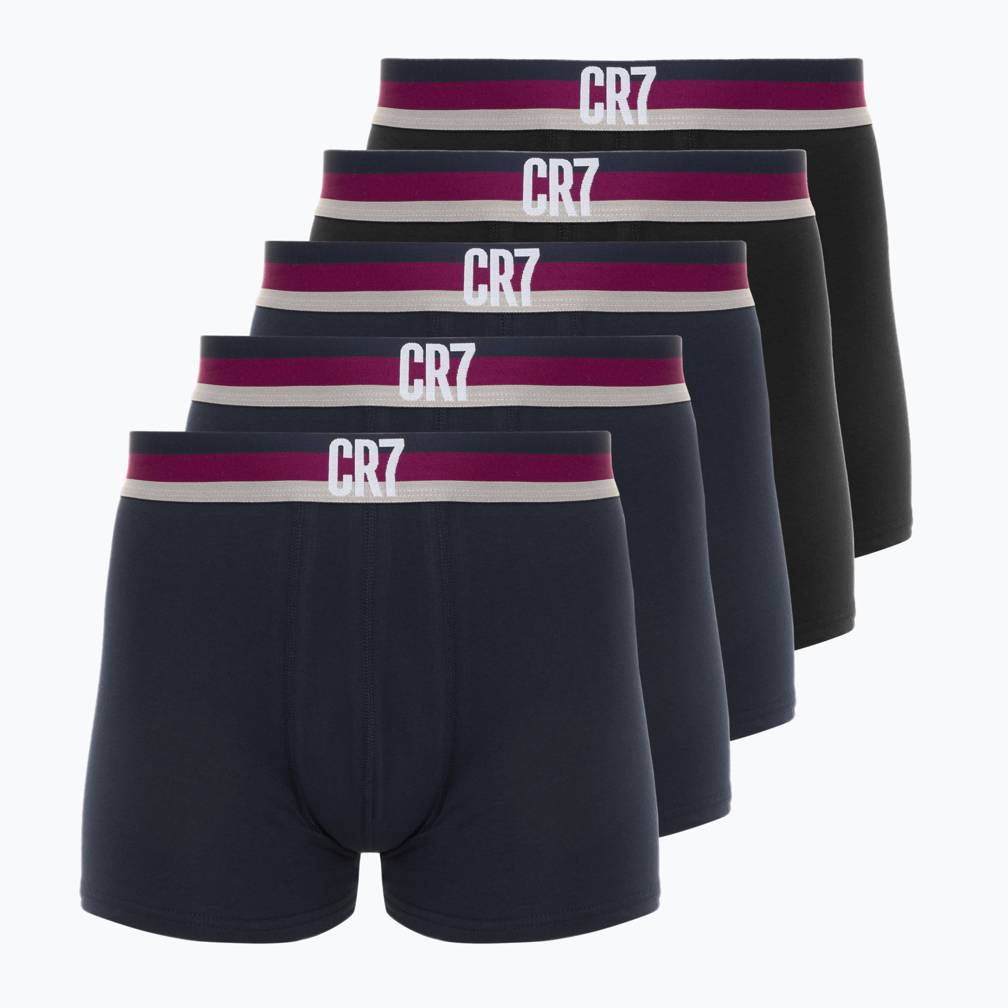 Bokserki męskie CR7 Basic Trunk 5 par 2330 black 