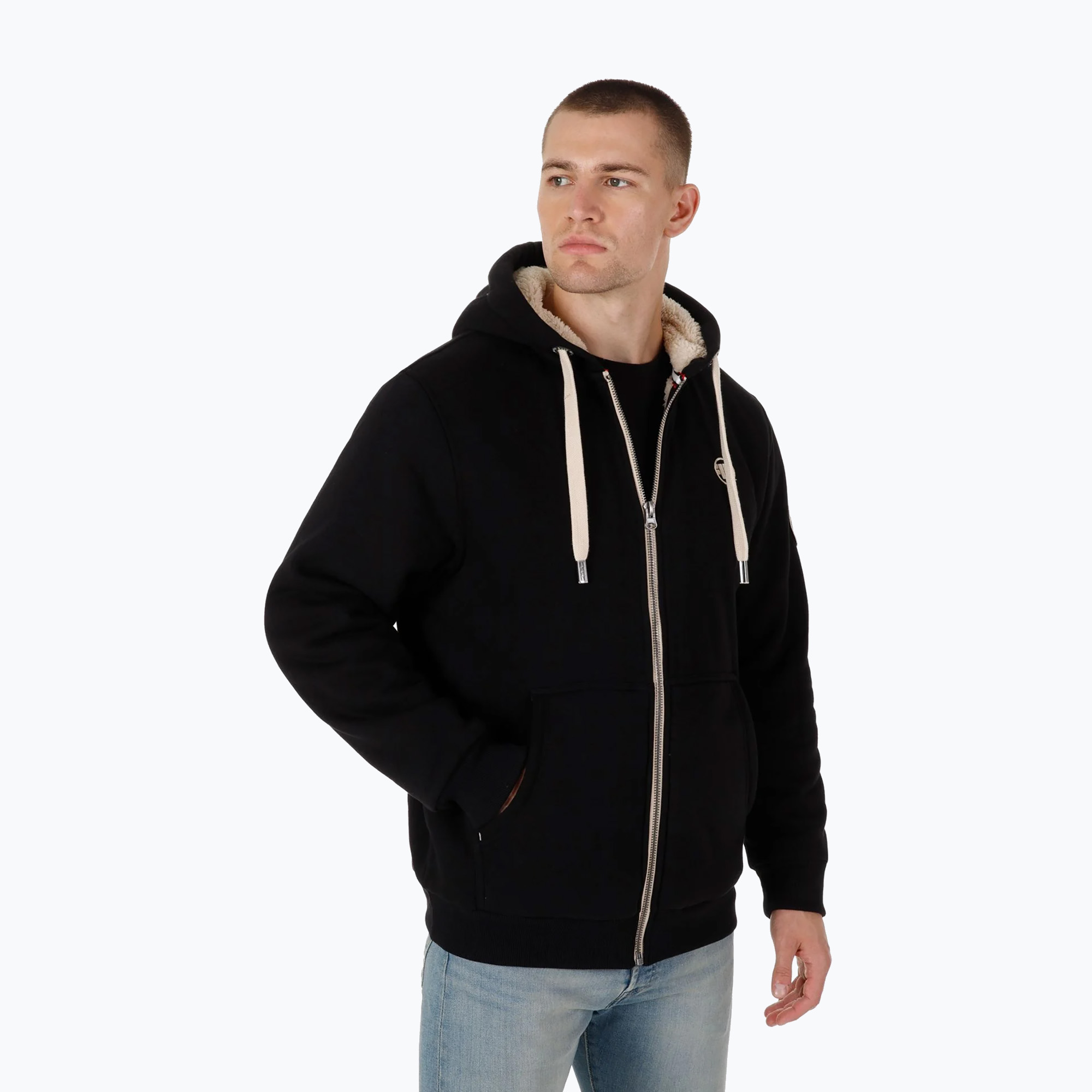 Bluza męska Pitbull Zip Sherpa 2 Ruffin Hooded black | WYSYŁKA W 24H | 30 DNI NA ZWROT