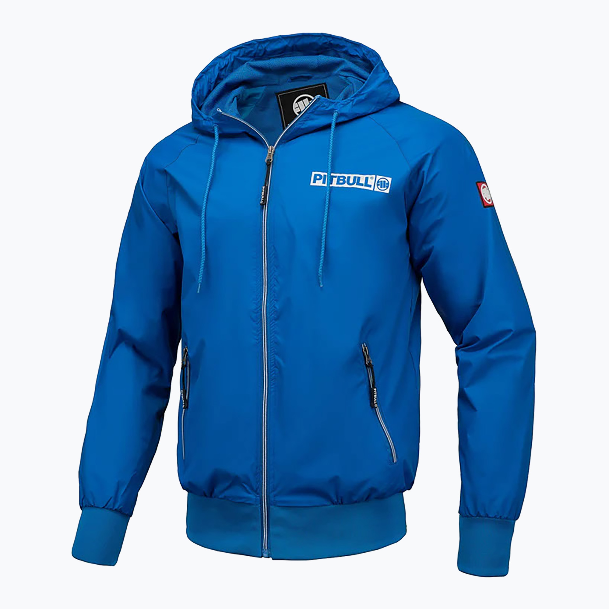 Kurtka męska Pitbull Athletic Hilltop Hooded Nylon blue | WYSYŁKA W 24H | 30 DNI NA ZWROT