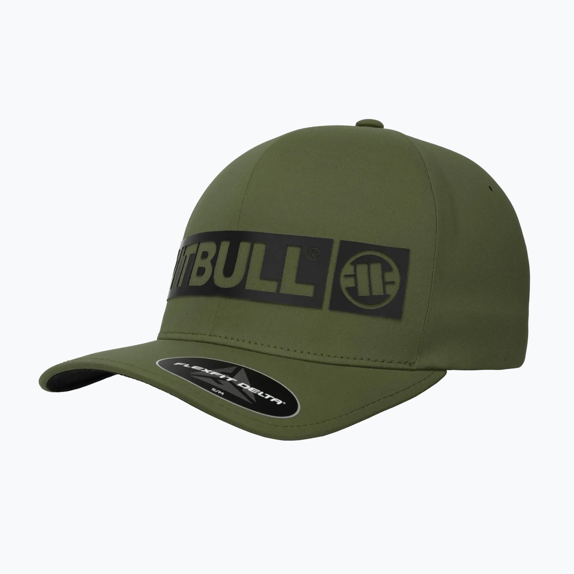 Czapka z daszkiem męska Pitbull West Coast Full Cap ,,Hilltop" Stretch Fitted olive | WYSYŁKA W 24H | 30 DNI NA ZWROT