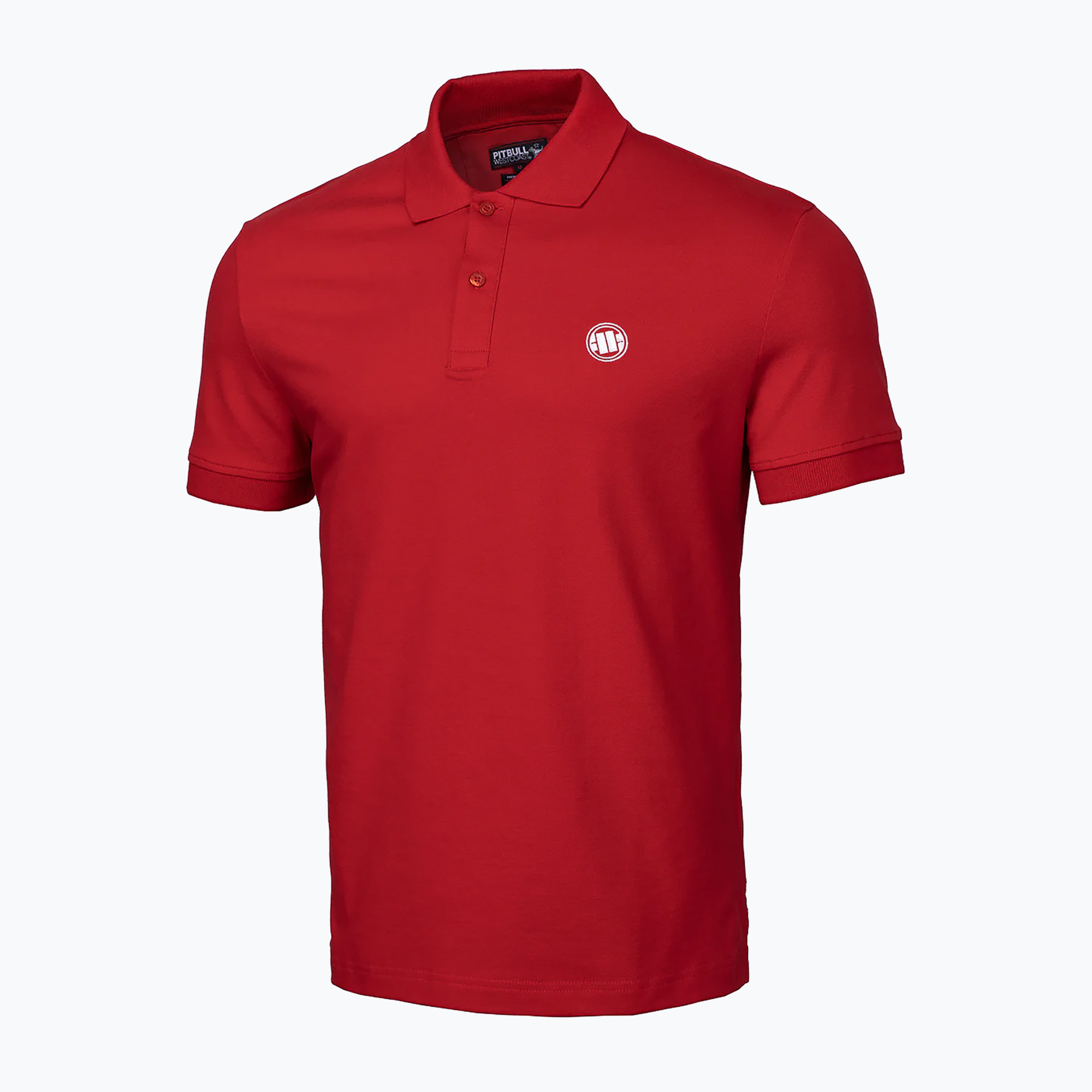 Koszulka polo męska Pitbull West Coast Polo Pique Regular red | WYSYŁKA W 24H | 30 DNI NA ZWROT