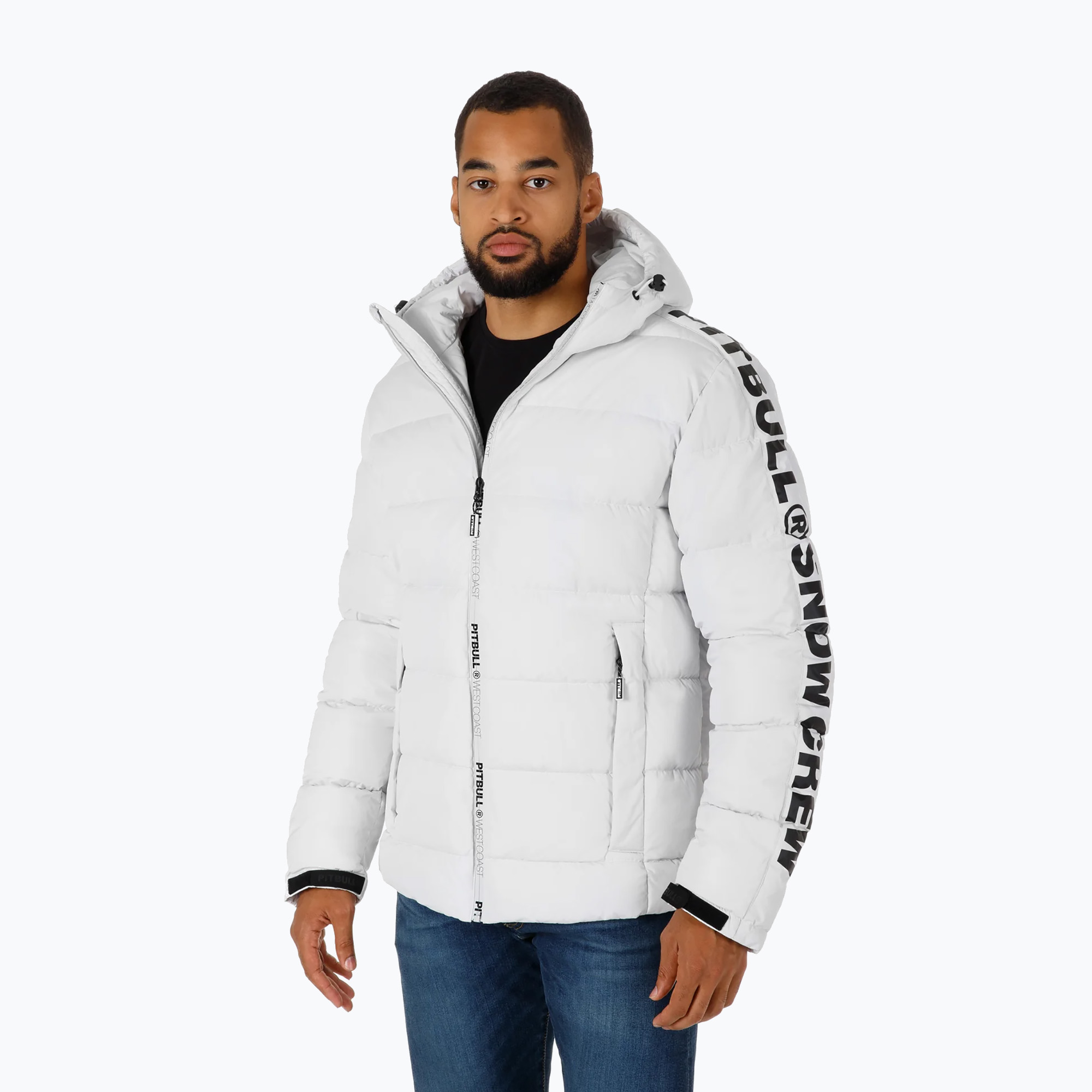 Kurtka zimowa męska Pitbull Airway 4 Padded Hooded off white | WYSYŁKA W 24H | 30 DNI NA ZWROT