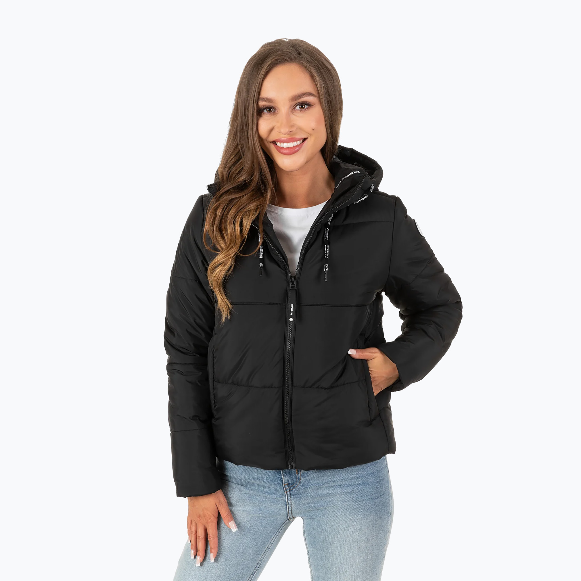 Kurtka zimowa damska Pitbull West Coast Jenell Quilted Hooded black | WYSYŁKA W 24H | 30 DNI NA ZWROT