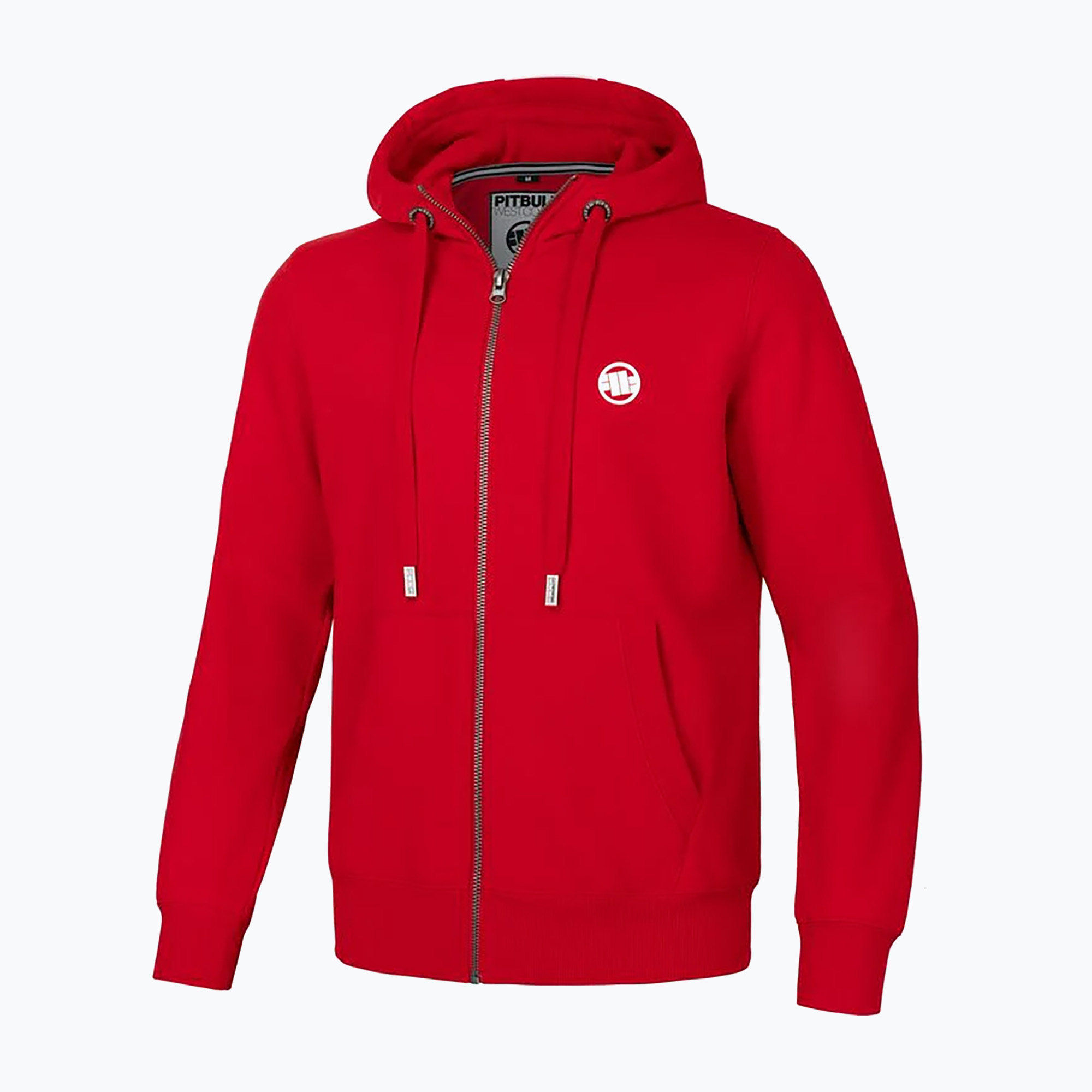 Bluza męska Pitbull Small Logo Hooded Zip red | WYSYŁKA W 24H | 30 DNI NA ZWROT