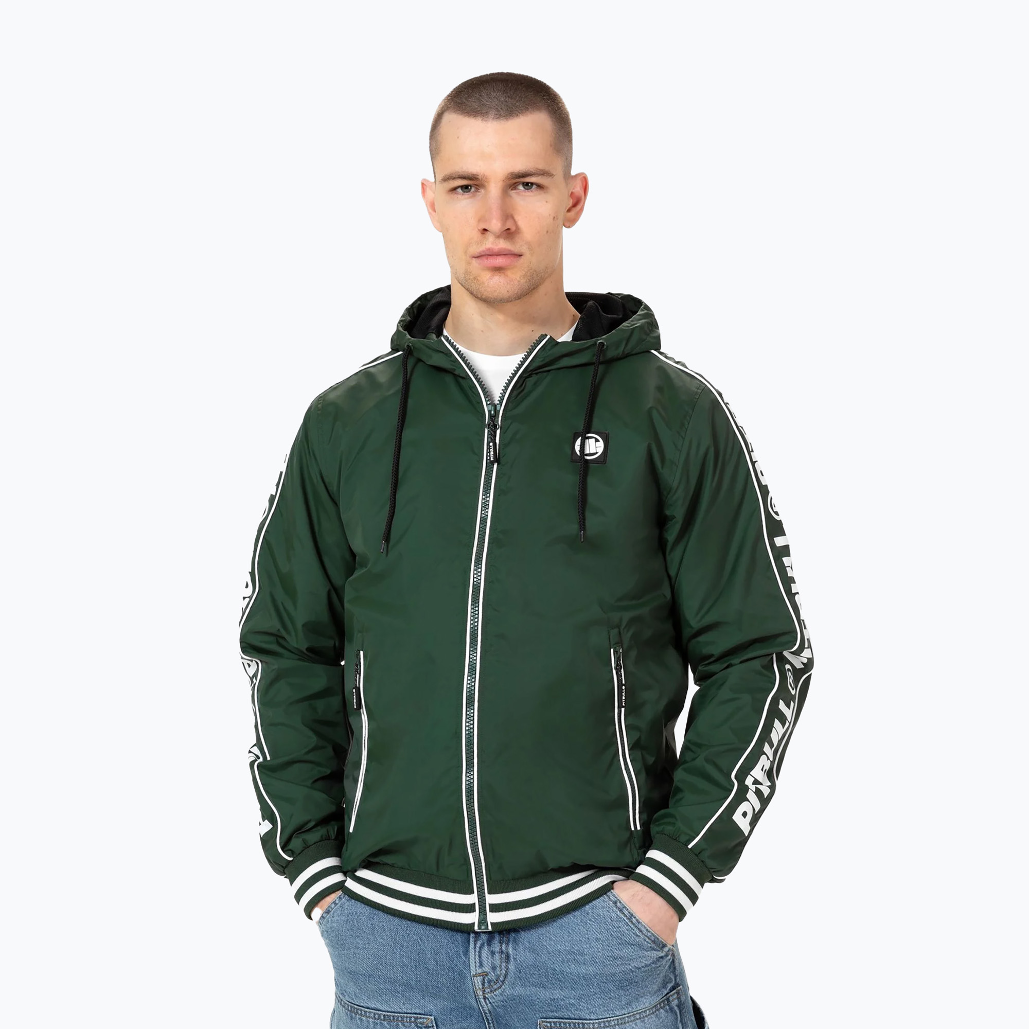 Kurtka męska Pitbull Whitewood Hooded Nylon green | WYSYŁKA W 24H | 30 DNI NA ZWROT