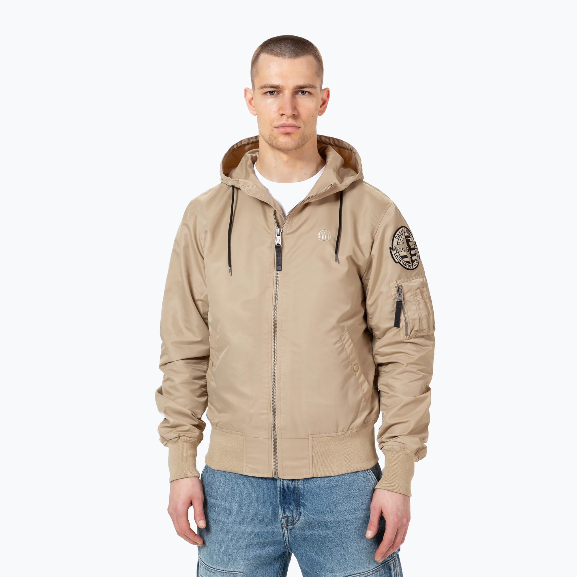 Kurtka męska Pitbull Starwood 2 Hooded Flight sand | WYSYŁKA W 24H | 30 DNI NA ZWROT