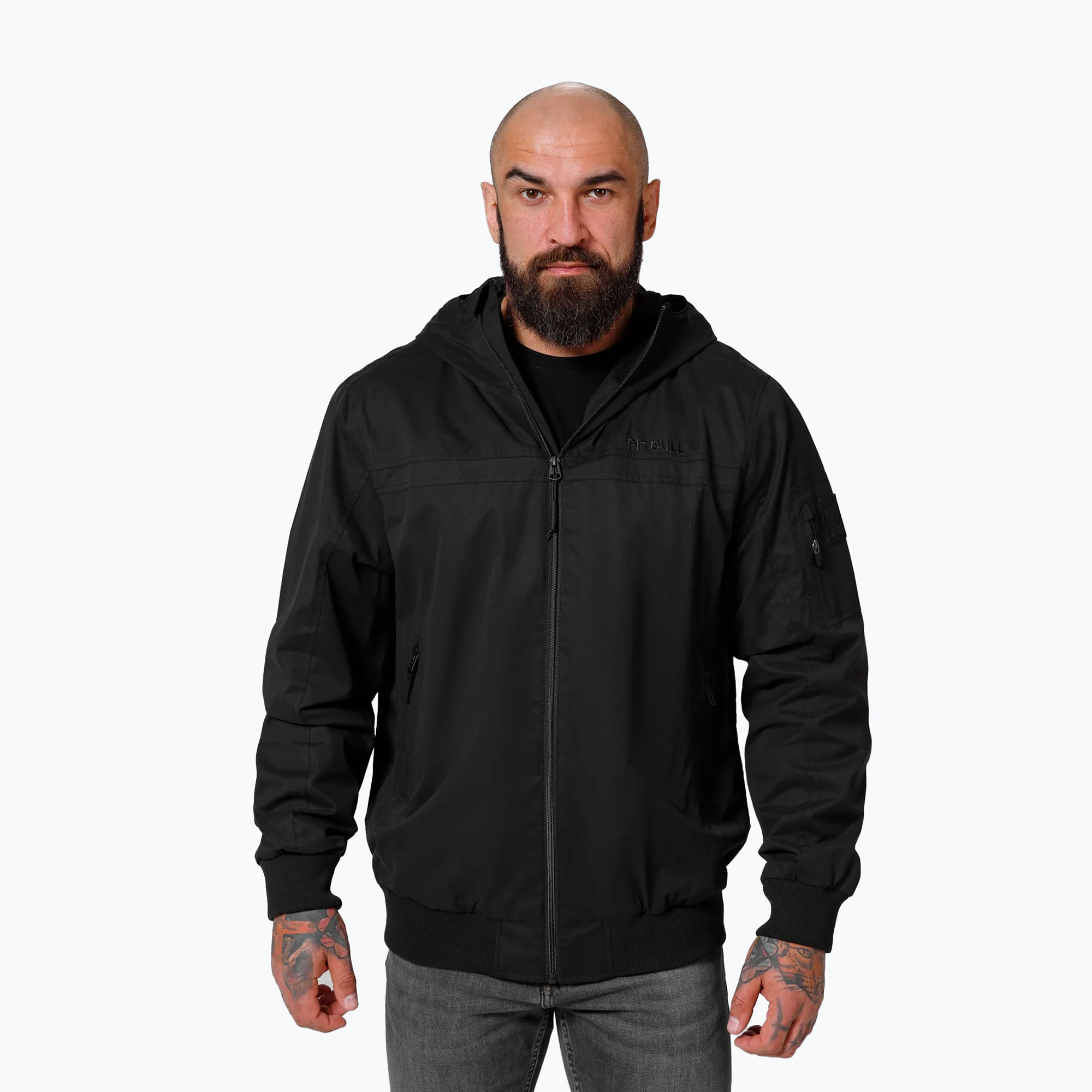 Kurtka męska Pitbull Longwood Hooded black | WYSYŁKA W 24H | 30 DNI NA ZWROT