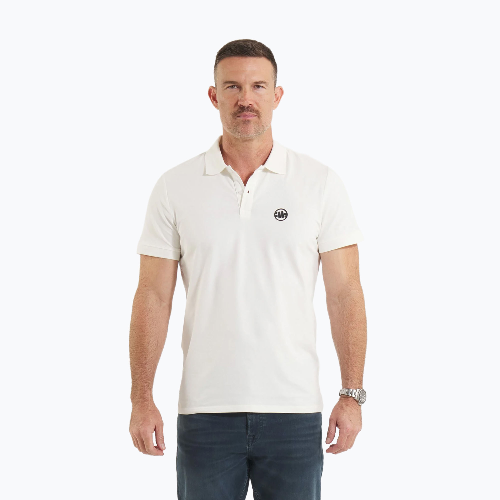 Koszulka polo męska Pitbull Polo Jersey Small Logo white 