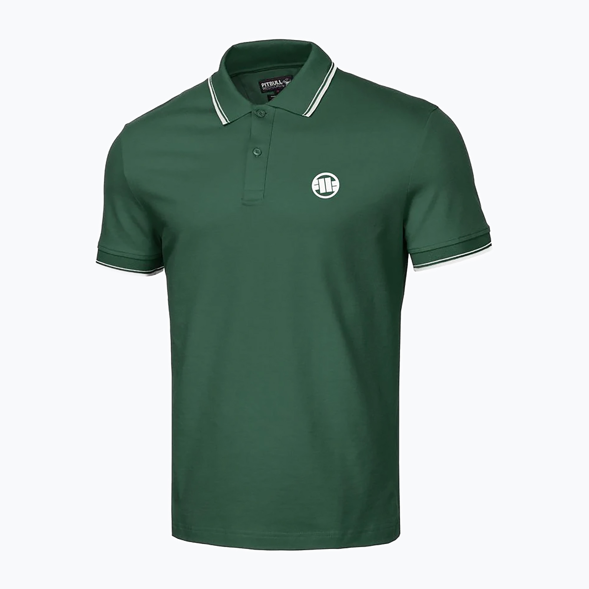 Koszulka polo męska Pitbull Polo Pique Stripes Regular jade green | WYSYŁKA W 24H | 30 DNI NA ZWROT