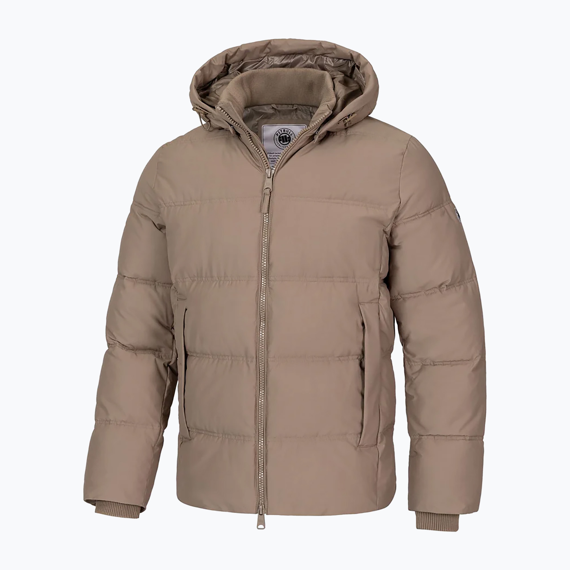 Kurtka zimowa męska Pitbull Duncan Quilted Hooded dark sand | WYSYŁKA W 24H | 30 DNI NA ZWROT