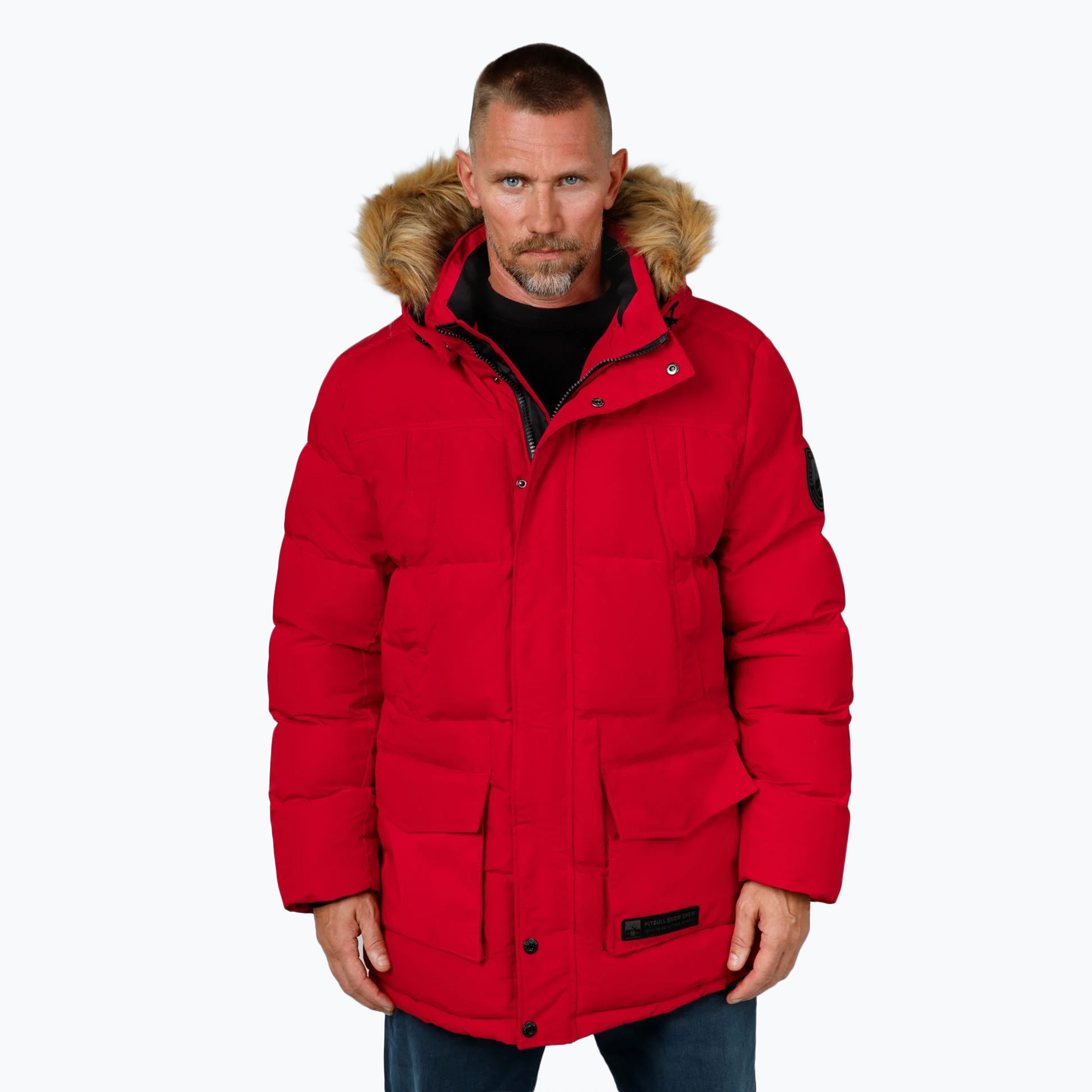 Kurtka męska Pitbull Forest Hooded Parka red | WYSYŁKA W 24H | 30 DNI NA ZWROT