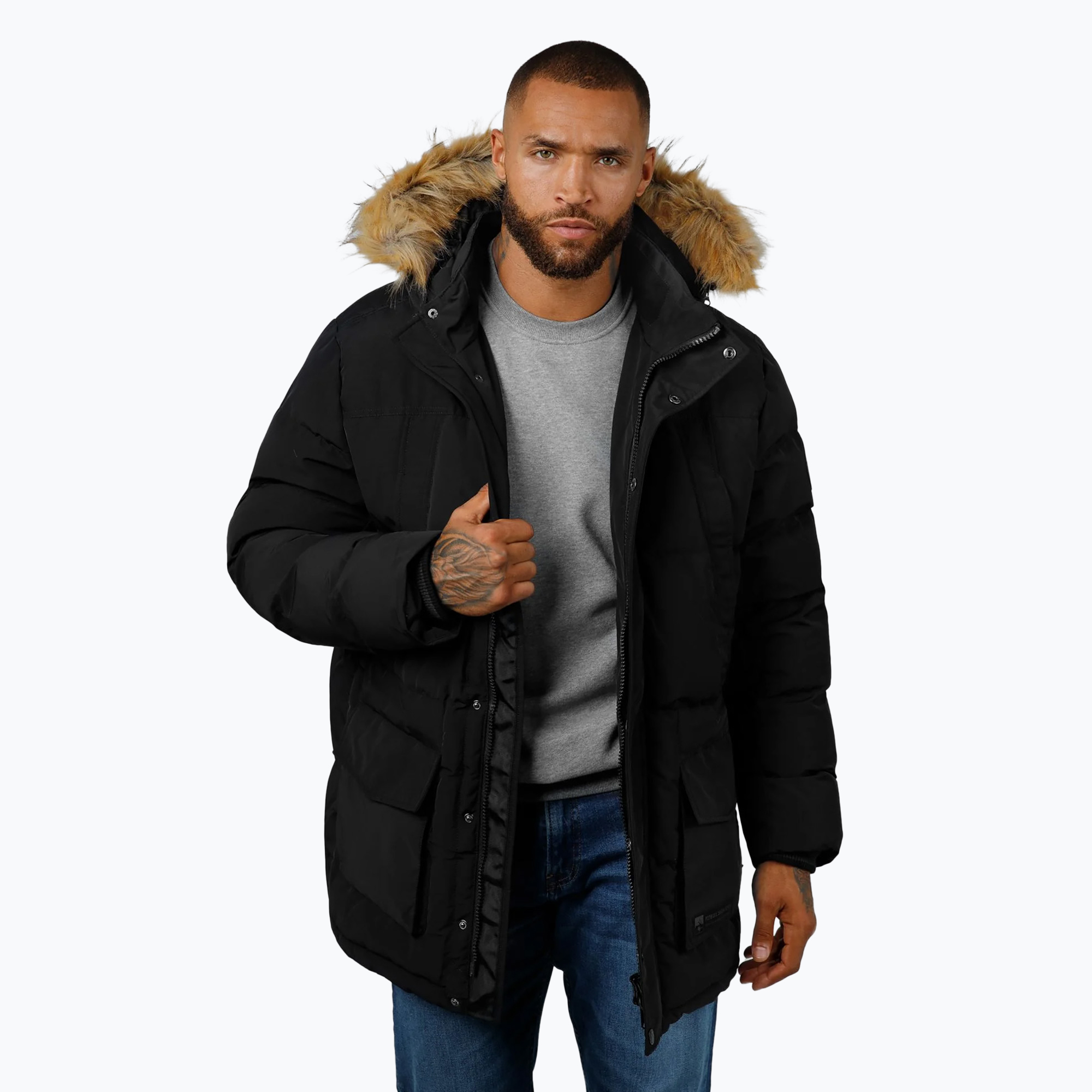 Kurtka męska Pitbull Forest Hooded Parka black | WYSYŁKA W 24H | 30 DNI NA ZWROT