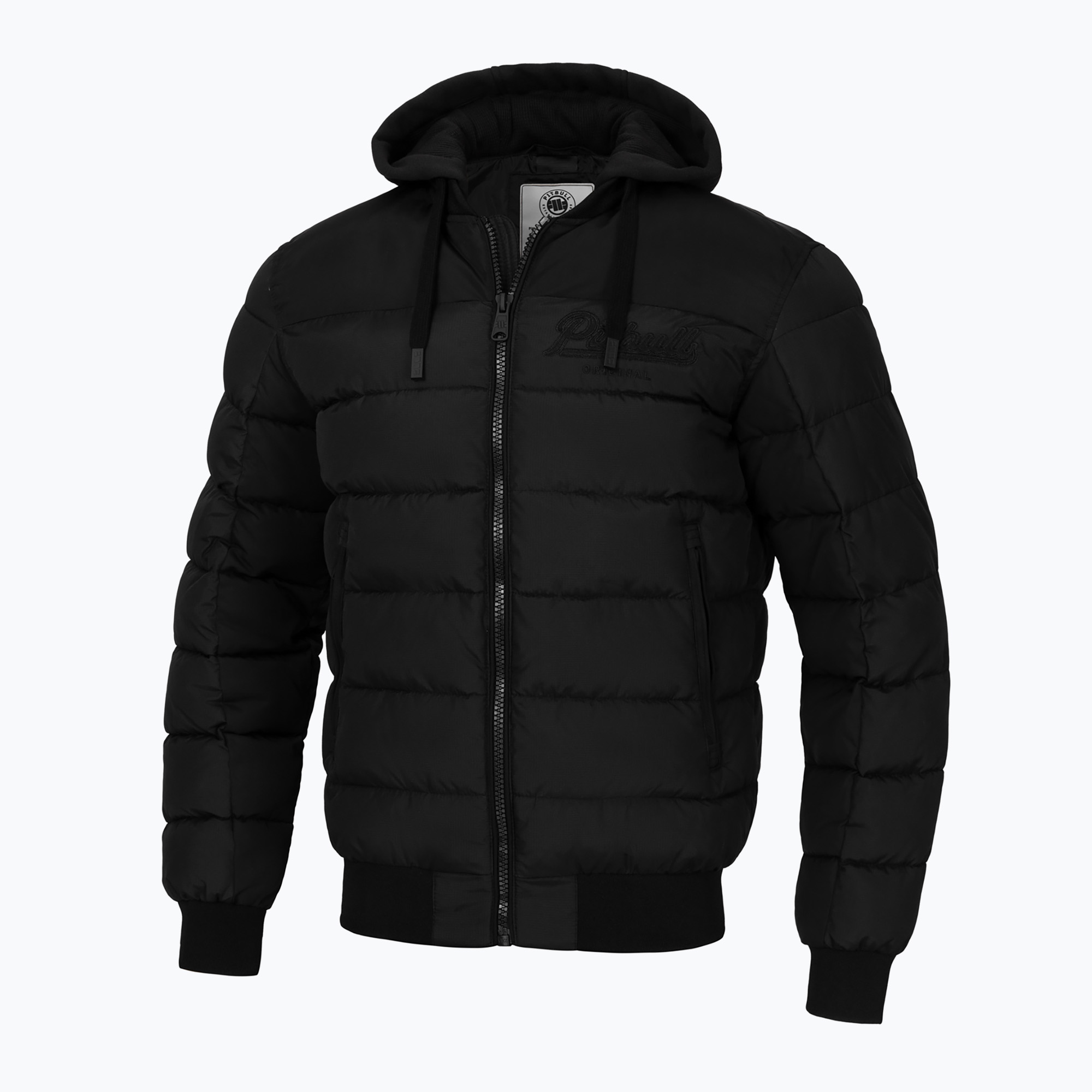 Kurtka męska Pitbull Hidden Quilted Hooded black/black | WYSYŁKA W 24H | 30 DNI NA ZWROT