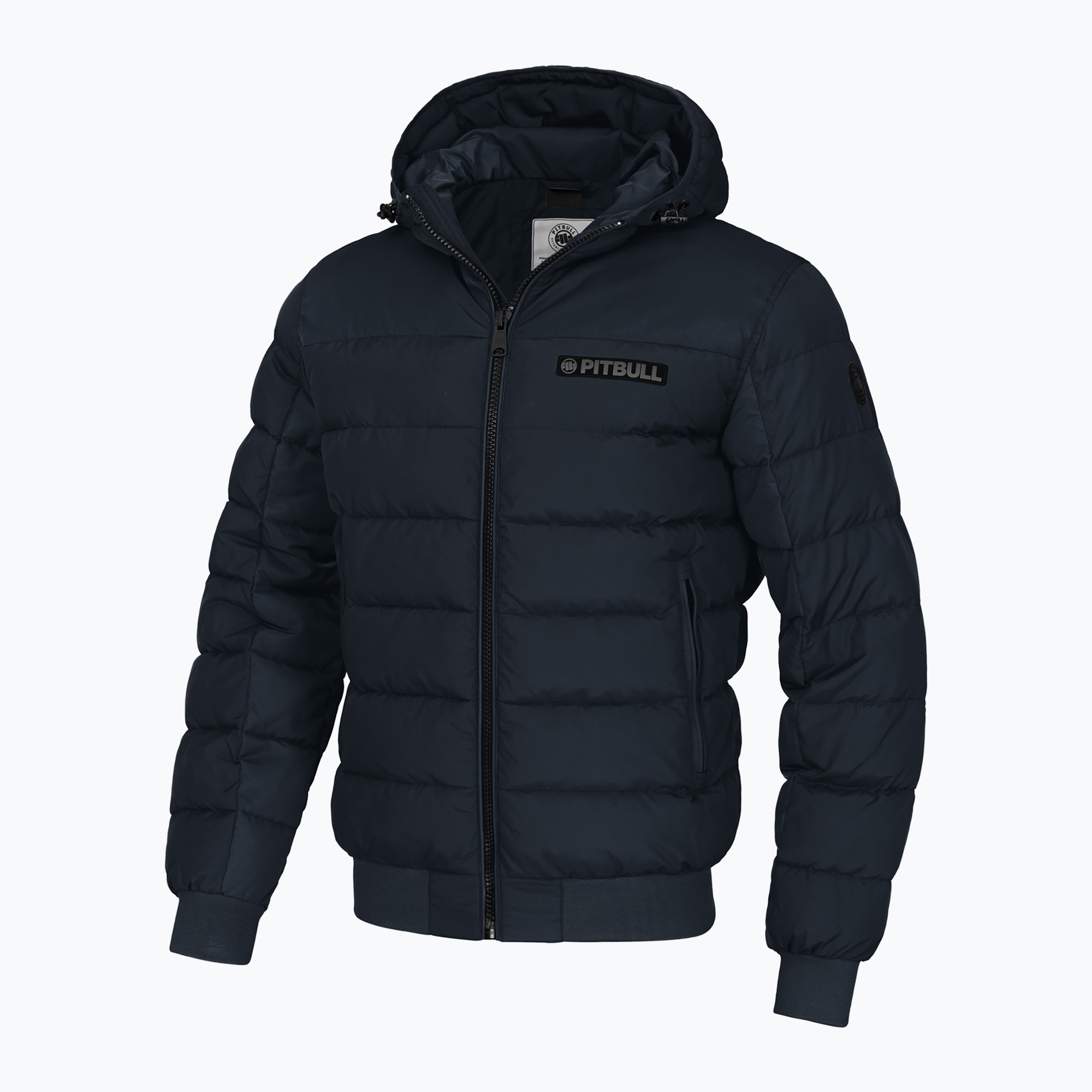 Kurtka zimowa męska Pitbull Dillon Quilted Hooded dark navy | WYSYŁKA W 24H | 30 DNI NA ZWROT