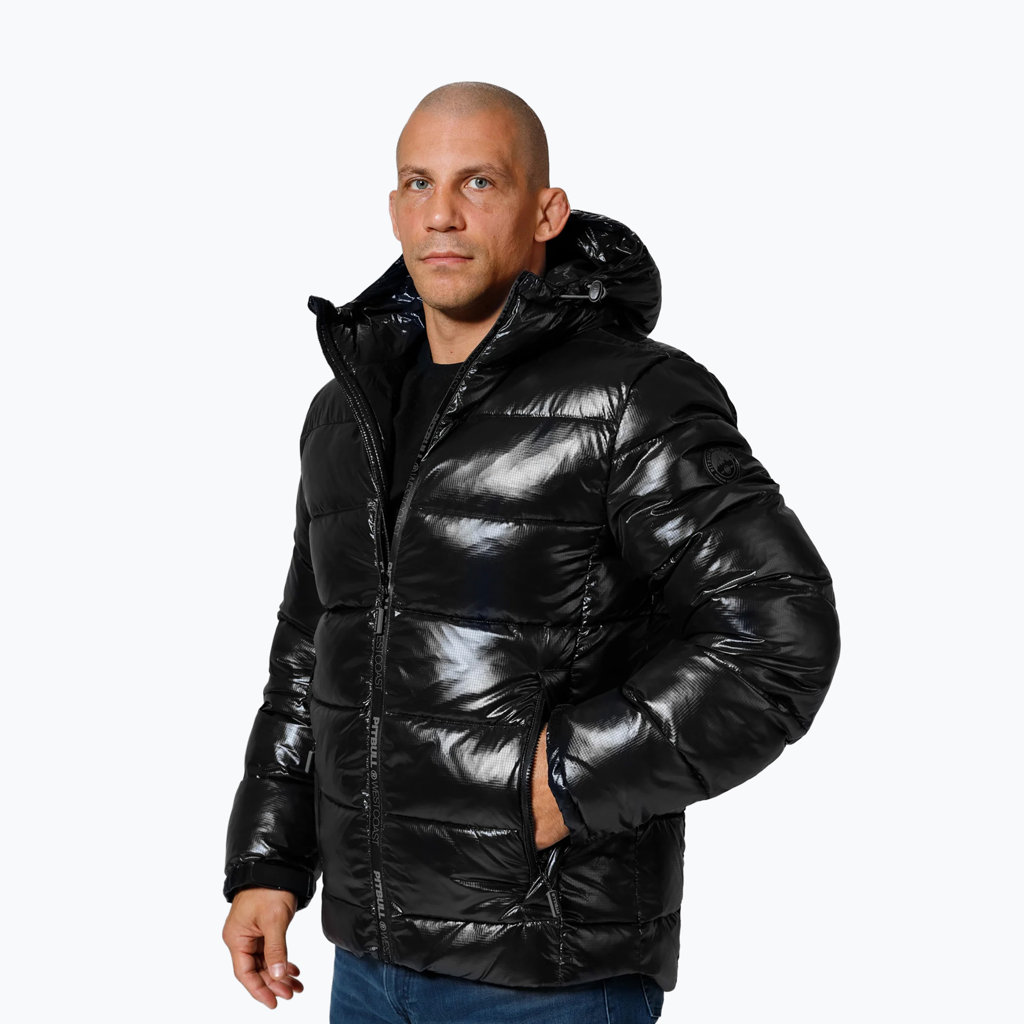 Kurtka zimowa męska Pitbull Pepperwood Ribstop Padded Hooded black 
