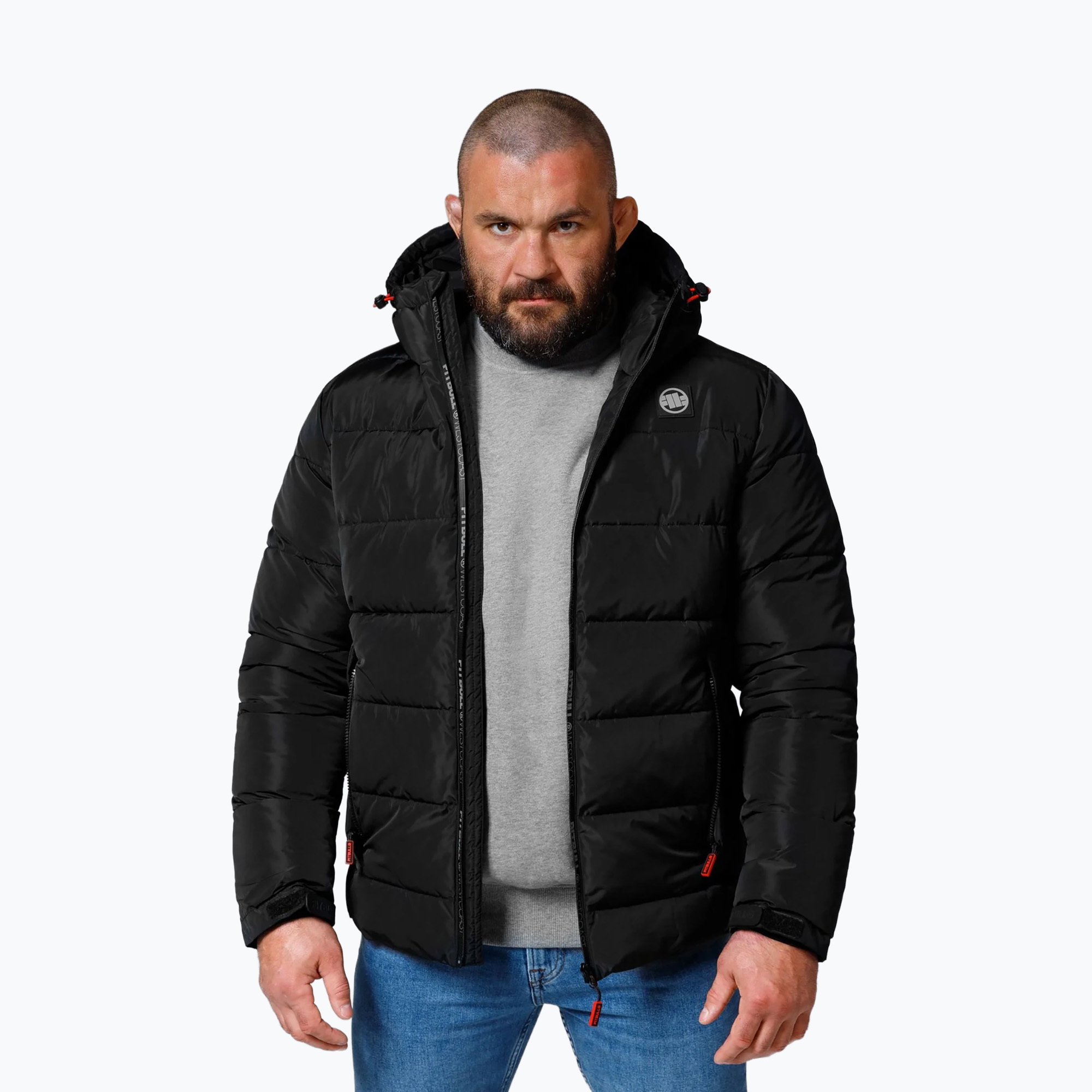 Kurtka zimowa męska Pitbull Airway 5 Padded Hooded black 