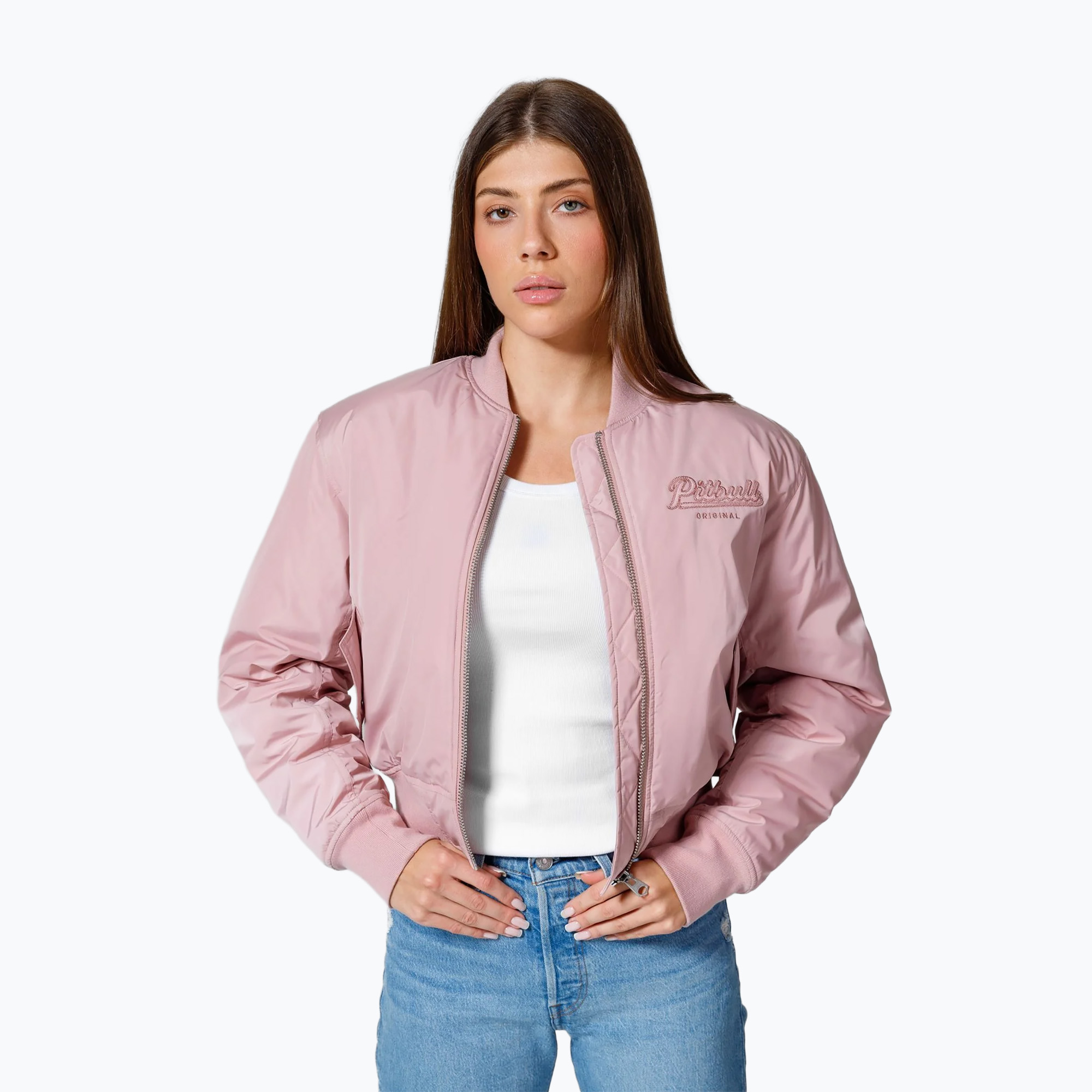 Kurtka damska Pitbull Angel Bomber baby pink 