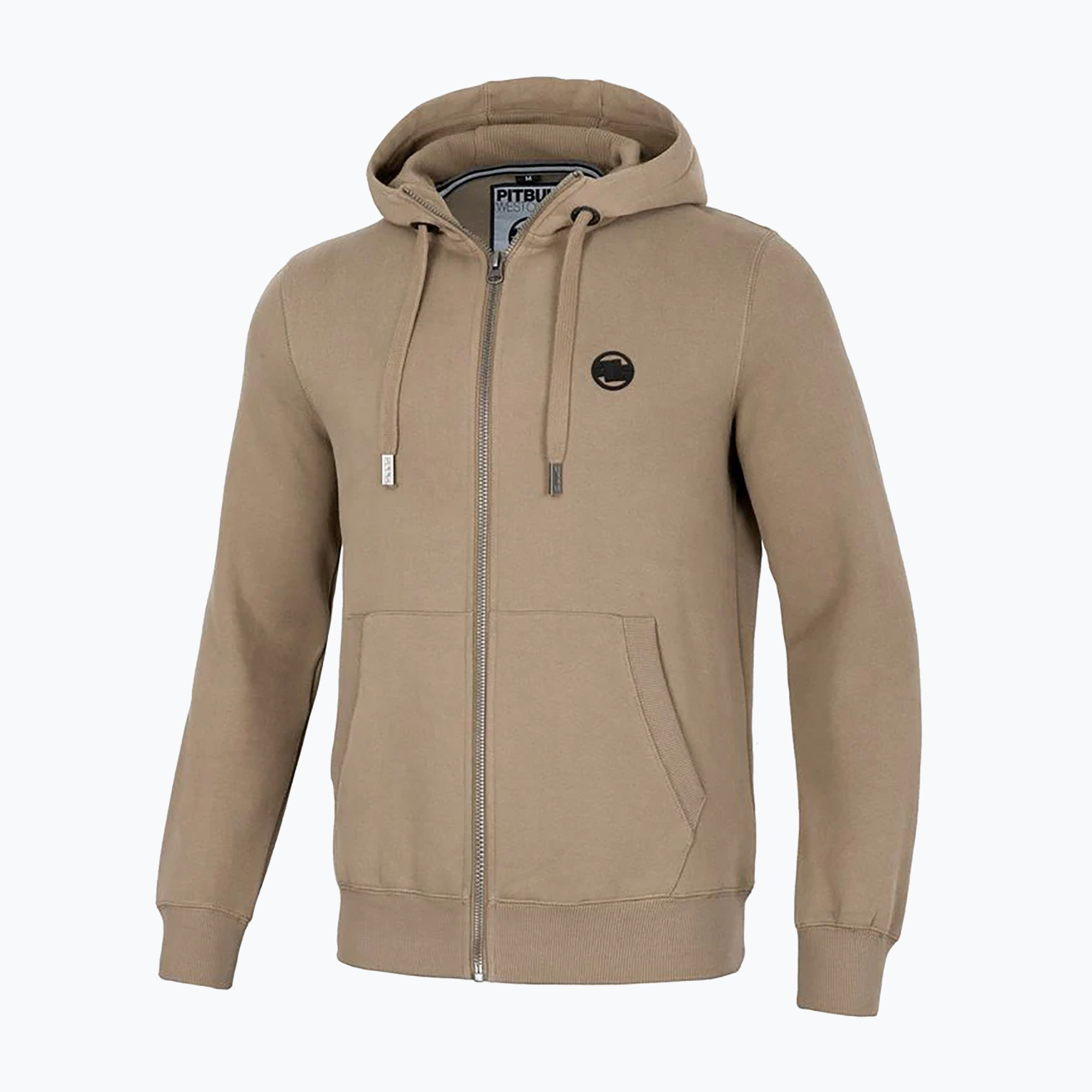 Bluza męska Pitbull Small Logo Hooded Zip pale sand | WYSYŁKA W 24H | 30 DNI NA ZWROT