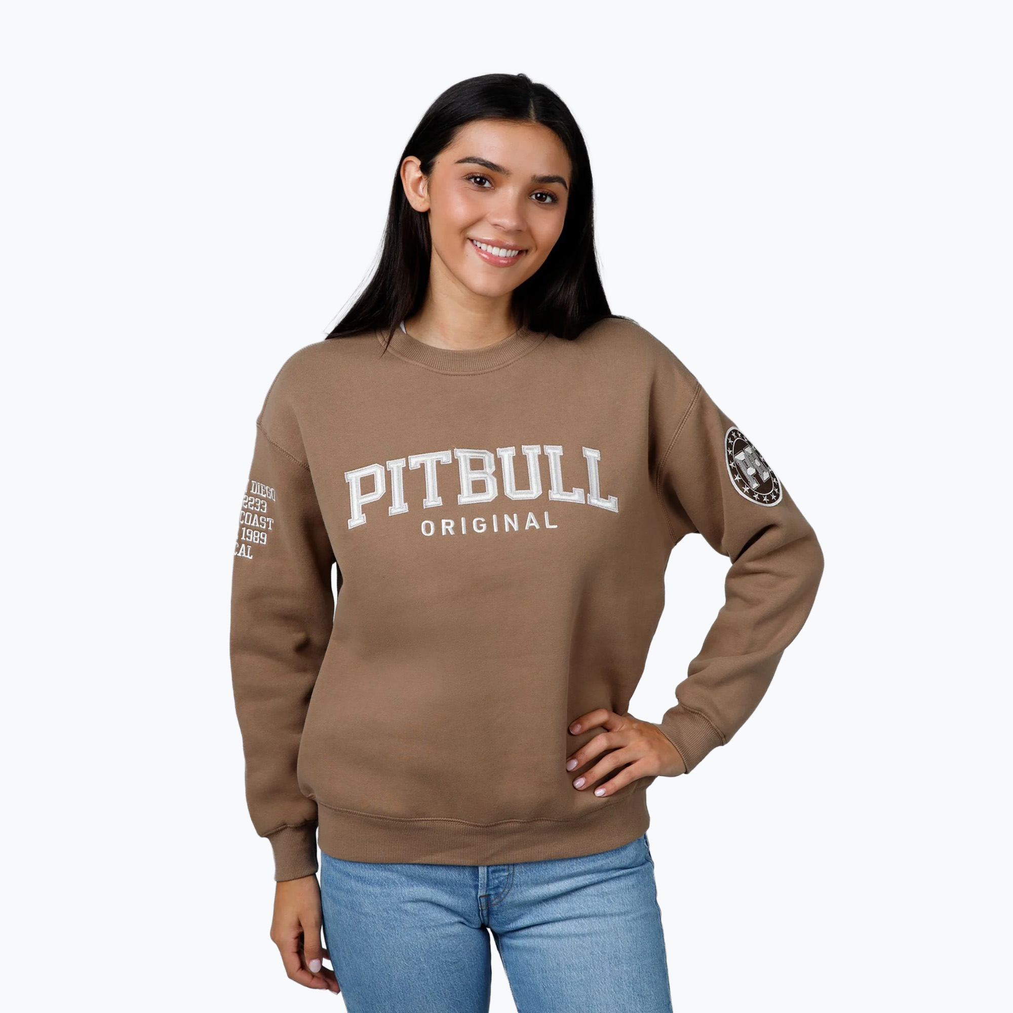 Bluza damska Pitbull Tyrian Crewneck coyote brown 