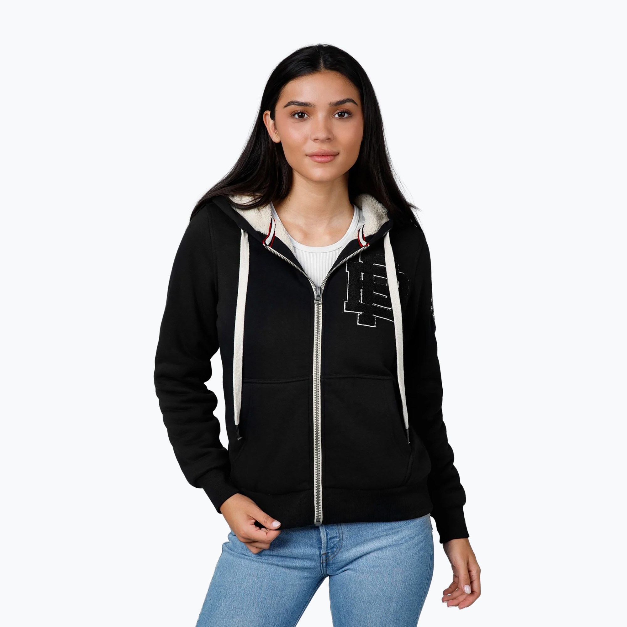 Bluza damska Pitbull Sherpa Ruffina Hooded Zip black 