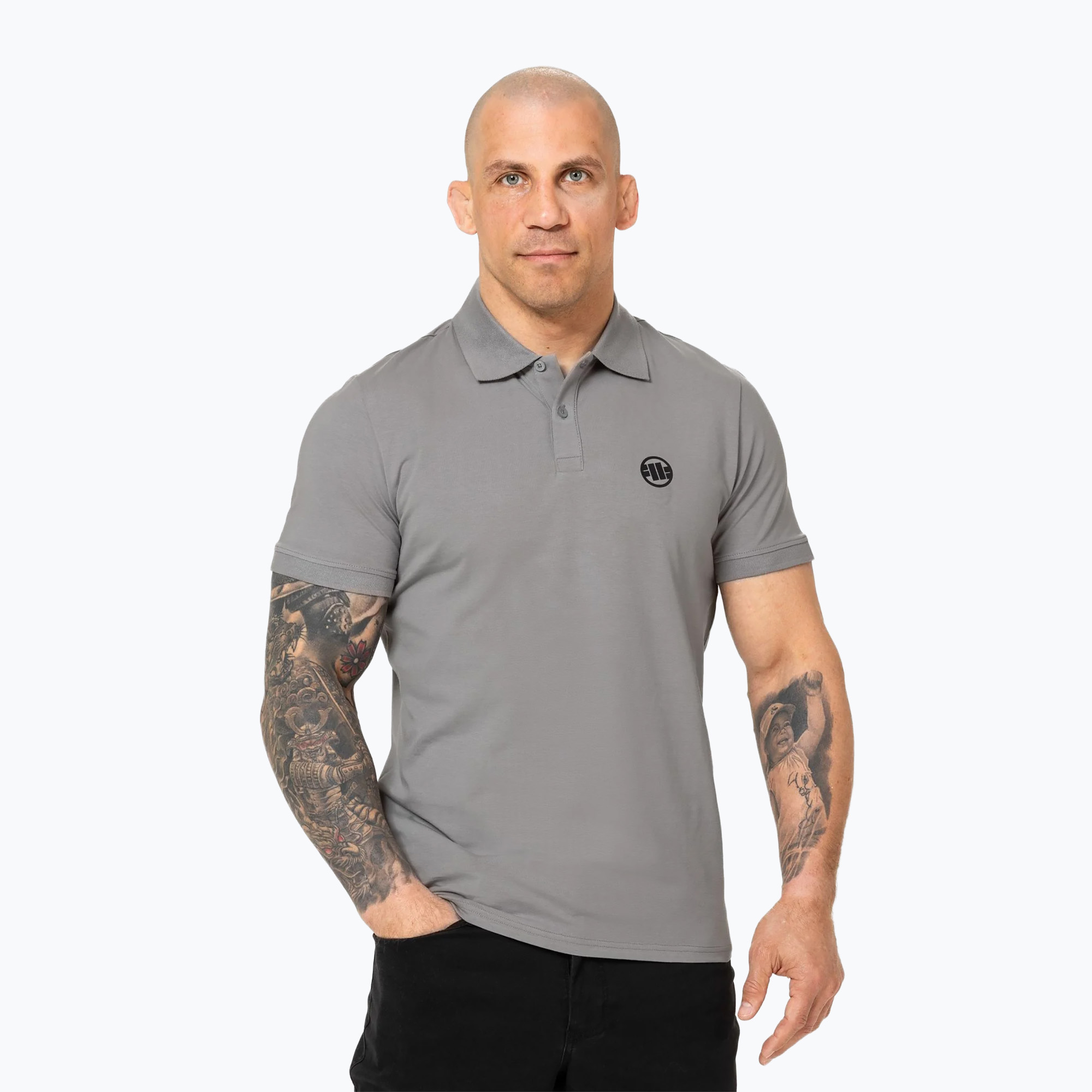 Koszulka polo męska Pitbull Polo Jersey Small Logo grey 