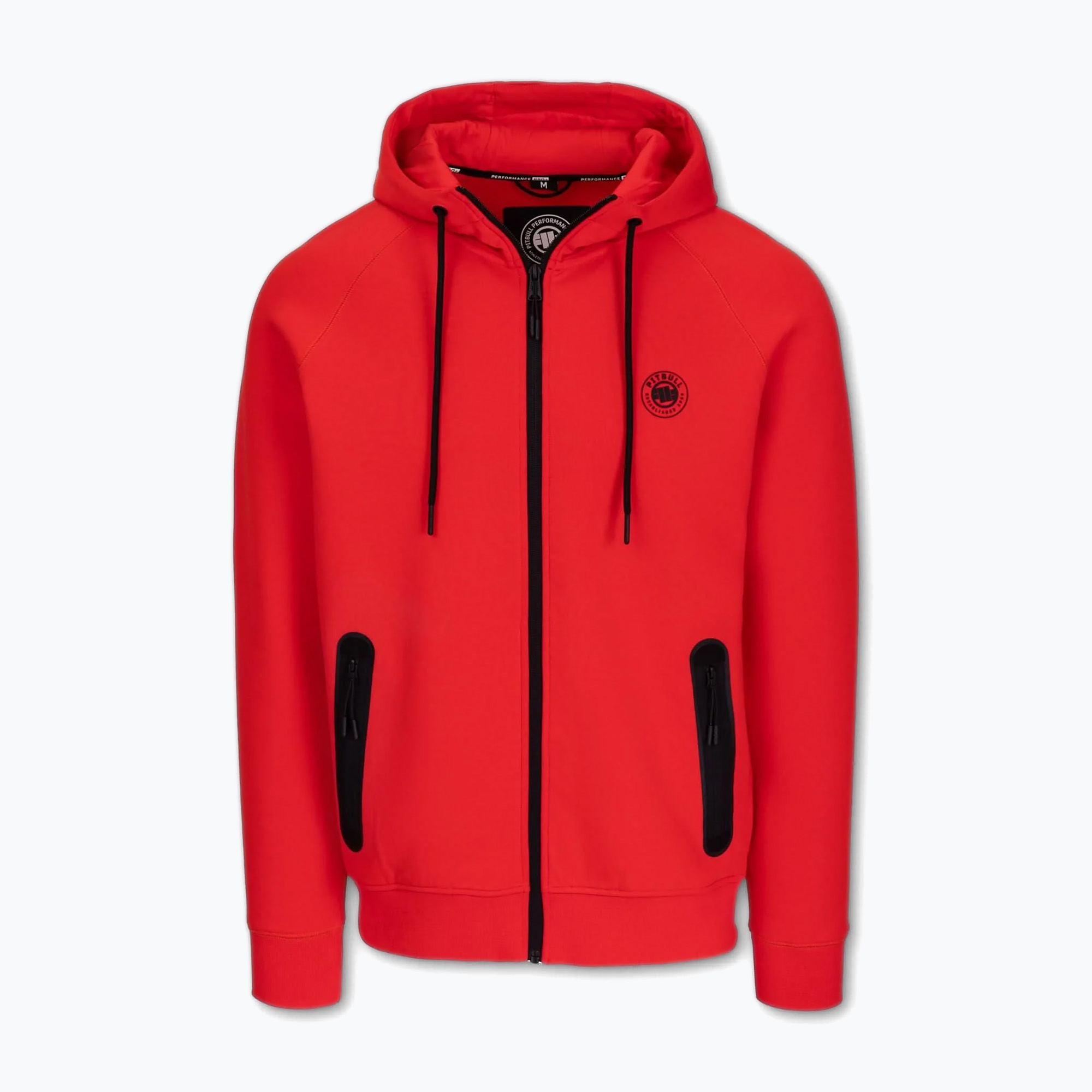 Bluza męska Pitbull Dogwood Hooded Zip Sweatshirt fluo/red | WYSYŁKA W 24H | 30 DNI NA ZWROT