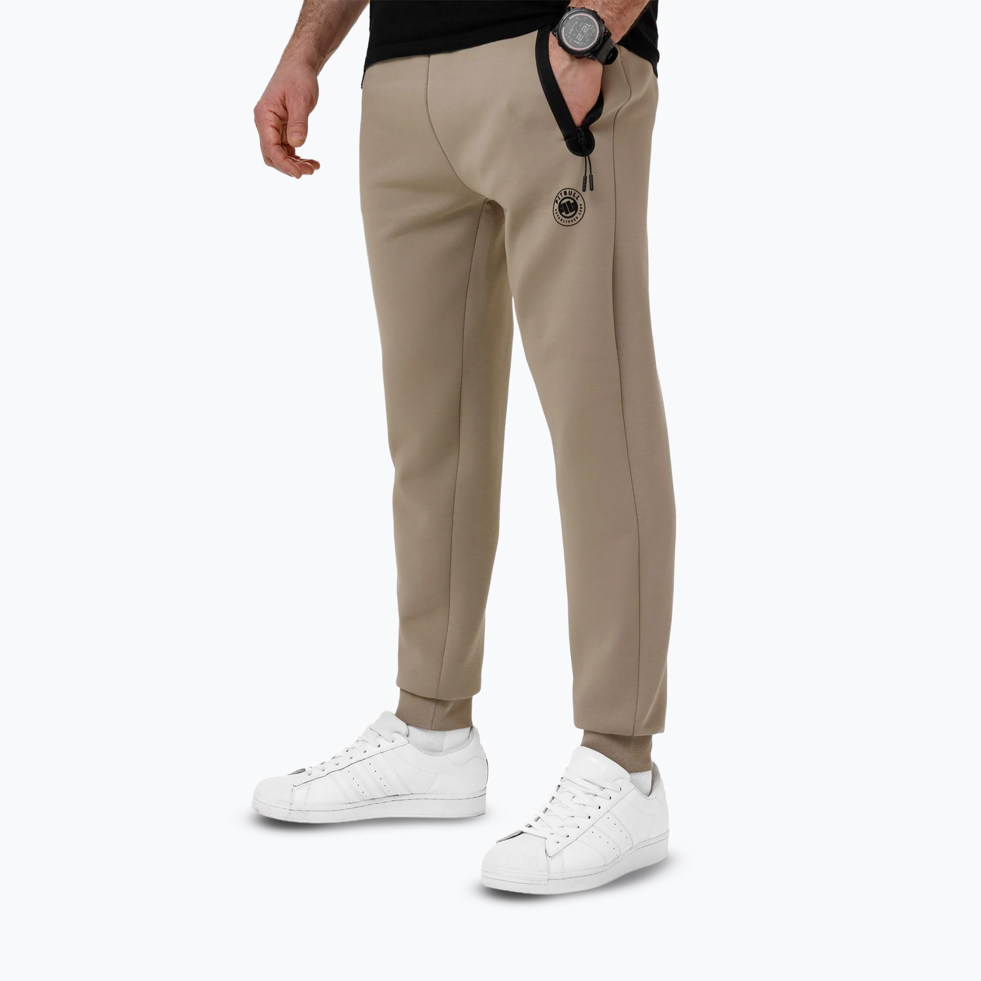 Spodnie męskie Pitbull Dogwood Track Pants dark sand 