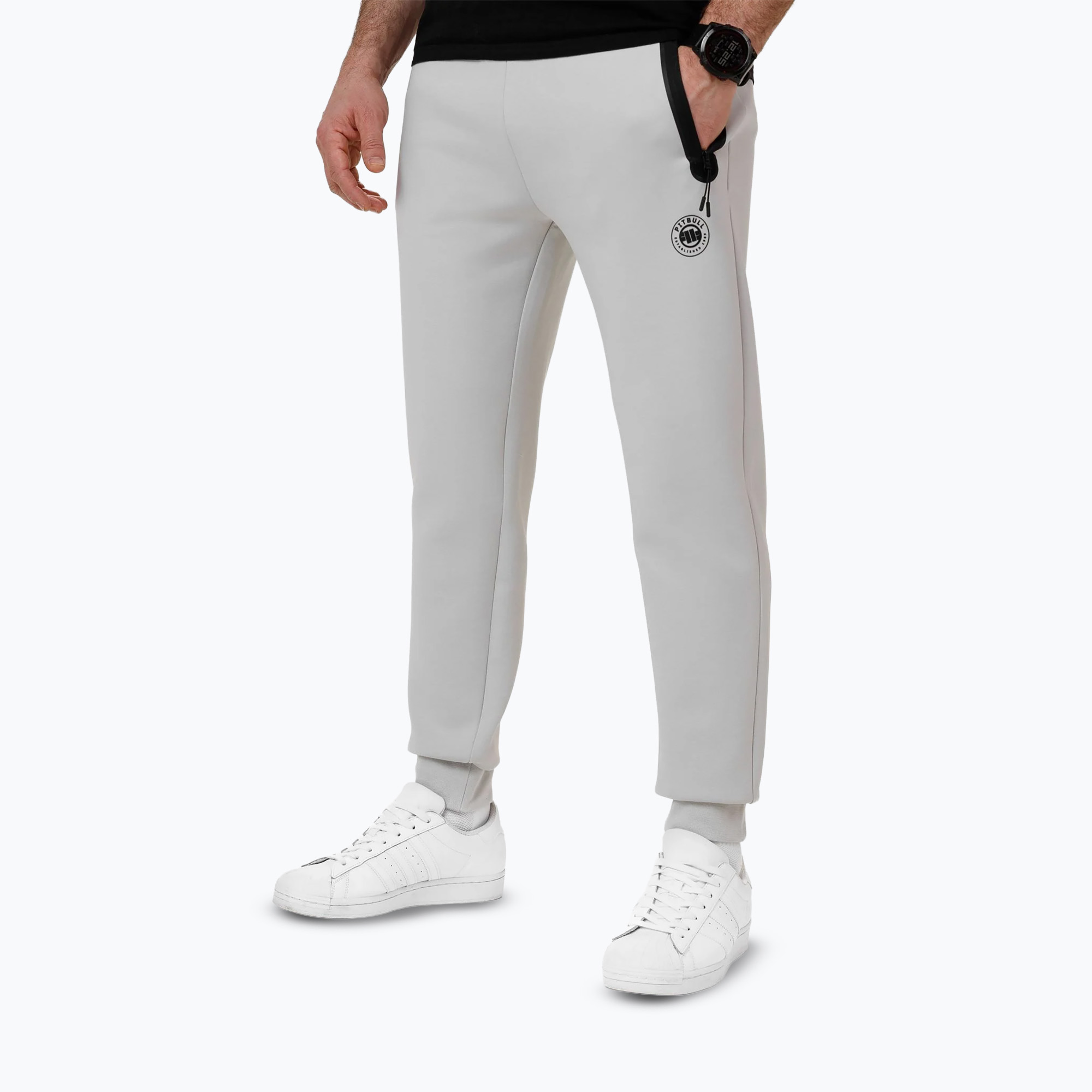 Spodnie męskie Pitbull Dogwood Track Pants white/blue 
