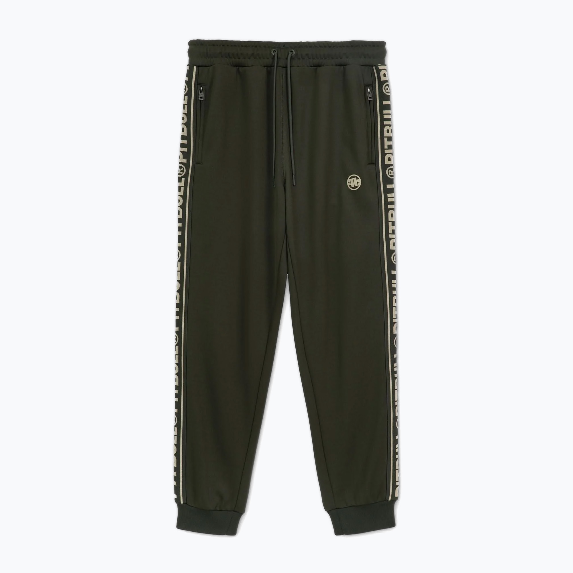 Spodnie męskie Pitbull Trackpants Tape Logo Terry Group old green | WYSYŁKA W 24H | 30 DNI NA ZWROT