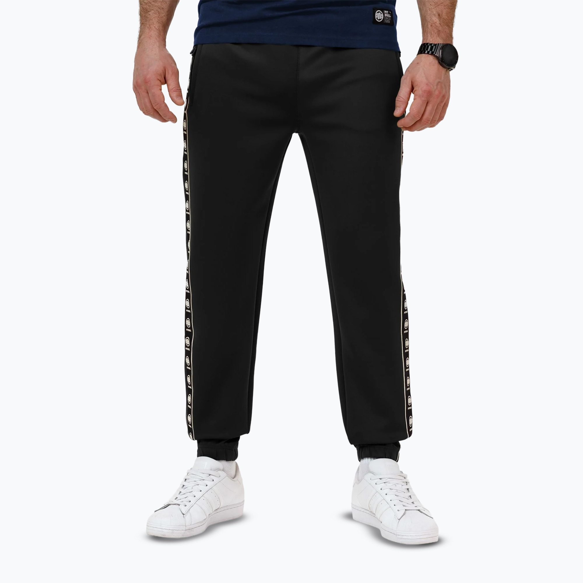 Spodnie męskie Pitbull Track Pants Powers black 