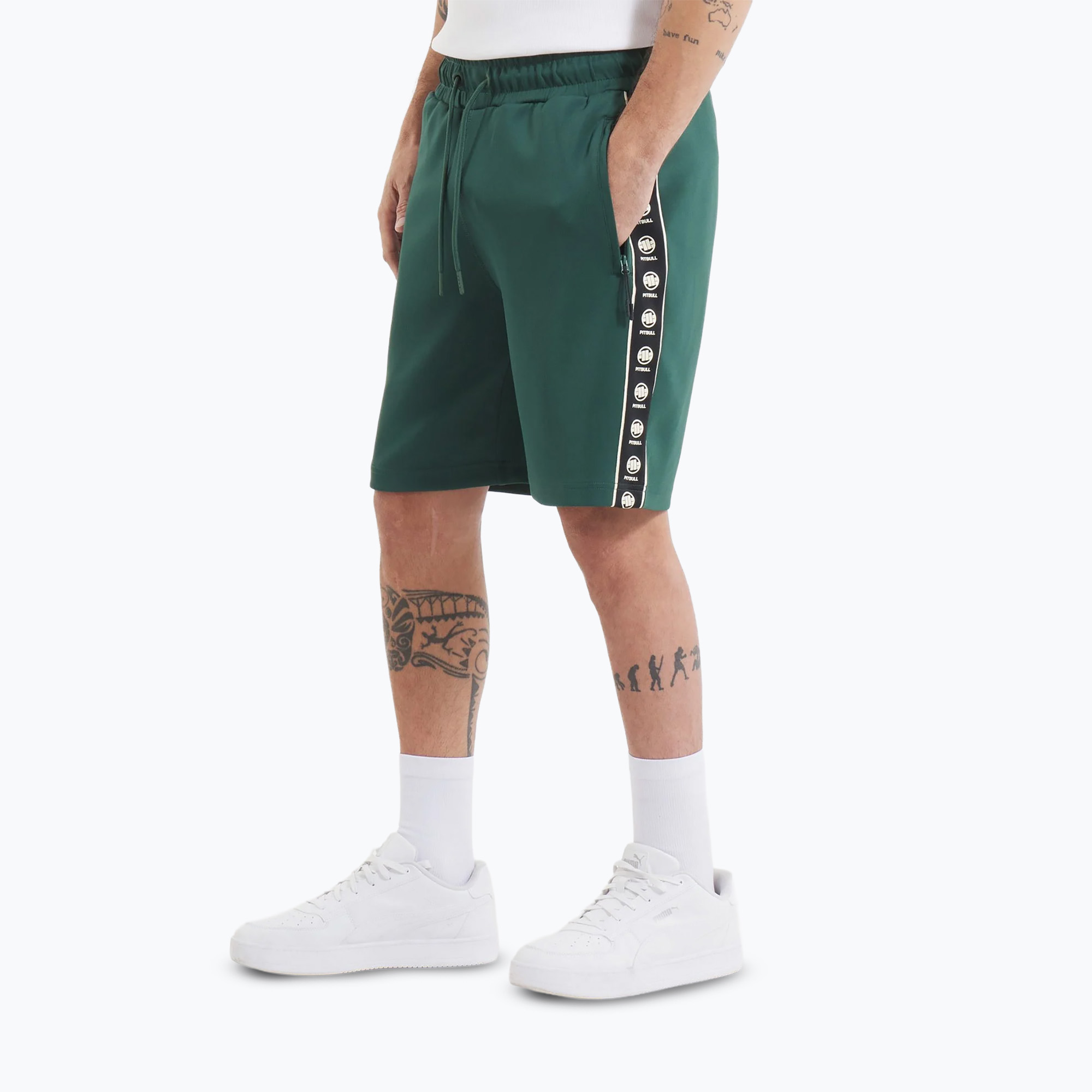 Spodenki męskie Pitbull Track Shorts Powers bottle green 