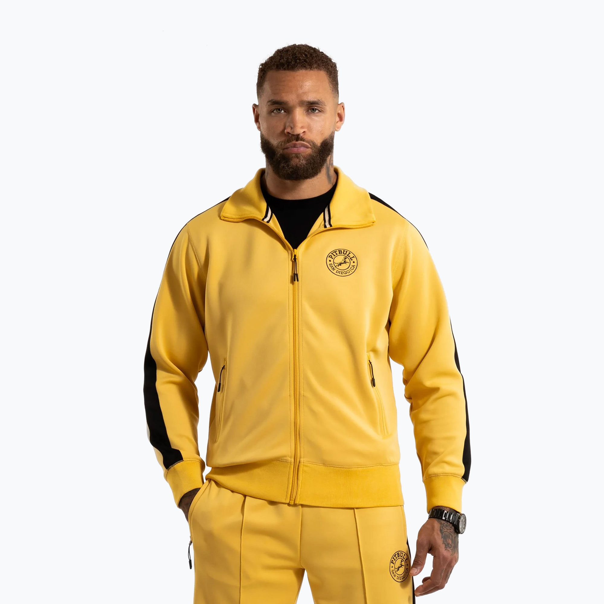 Bluza męska Pitbull Track Jacket San Diego pale yellow 