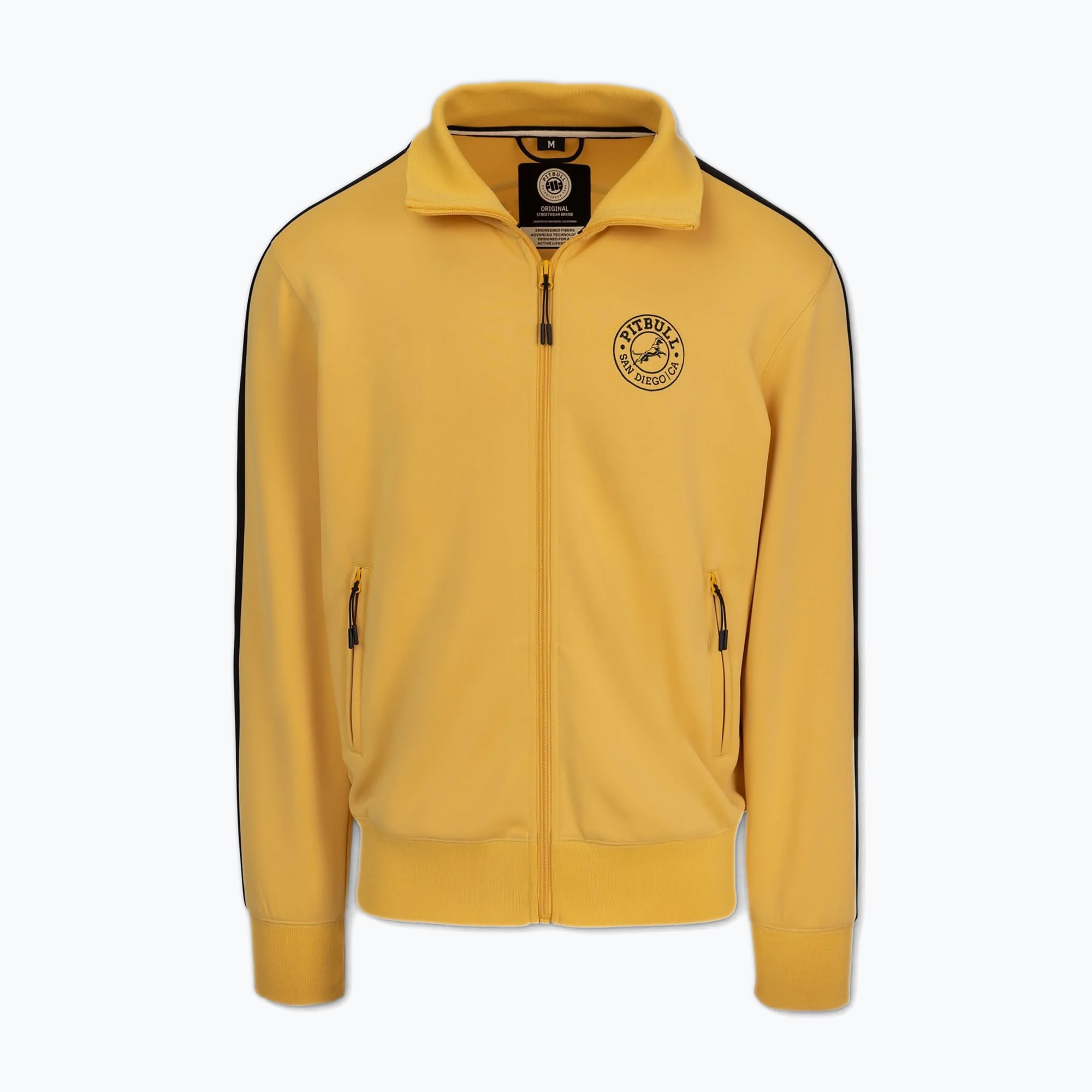 Bluza męska Pitbull Track Jacket San Diego pale yellow | WYSYŁKA W 24H | 30 DNI NA ZWROT