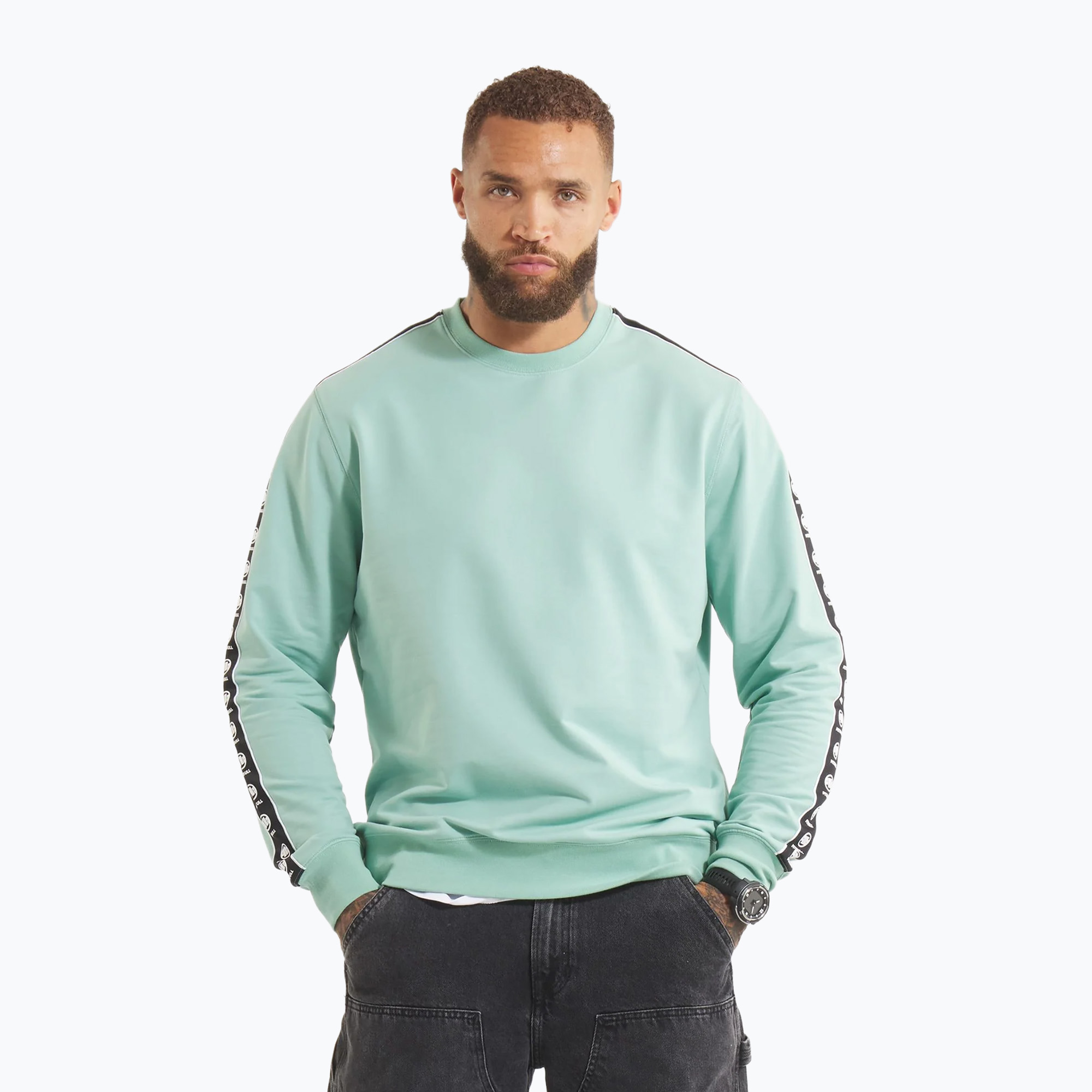Bluza męska Pitbull Tape Nugget Crewneck Sweatshirt light mint 