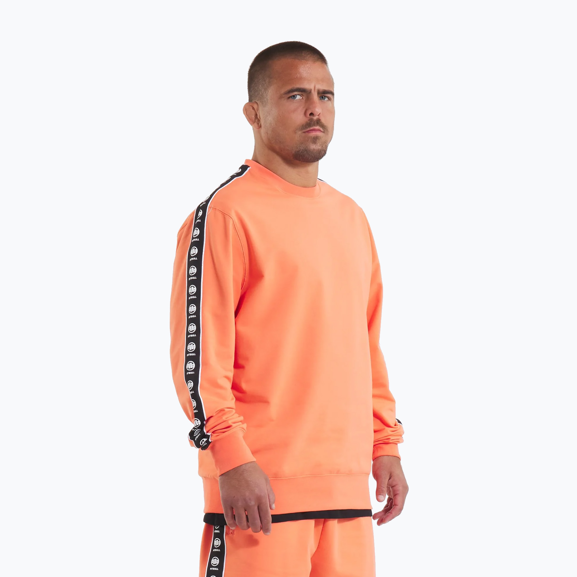 Bluza męska Pitbull Tape Nugget Crewneck Sweatshirt bright salmon 