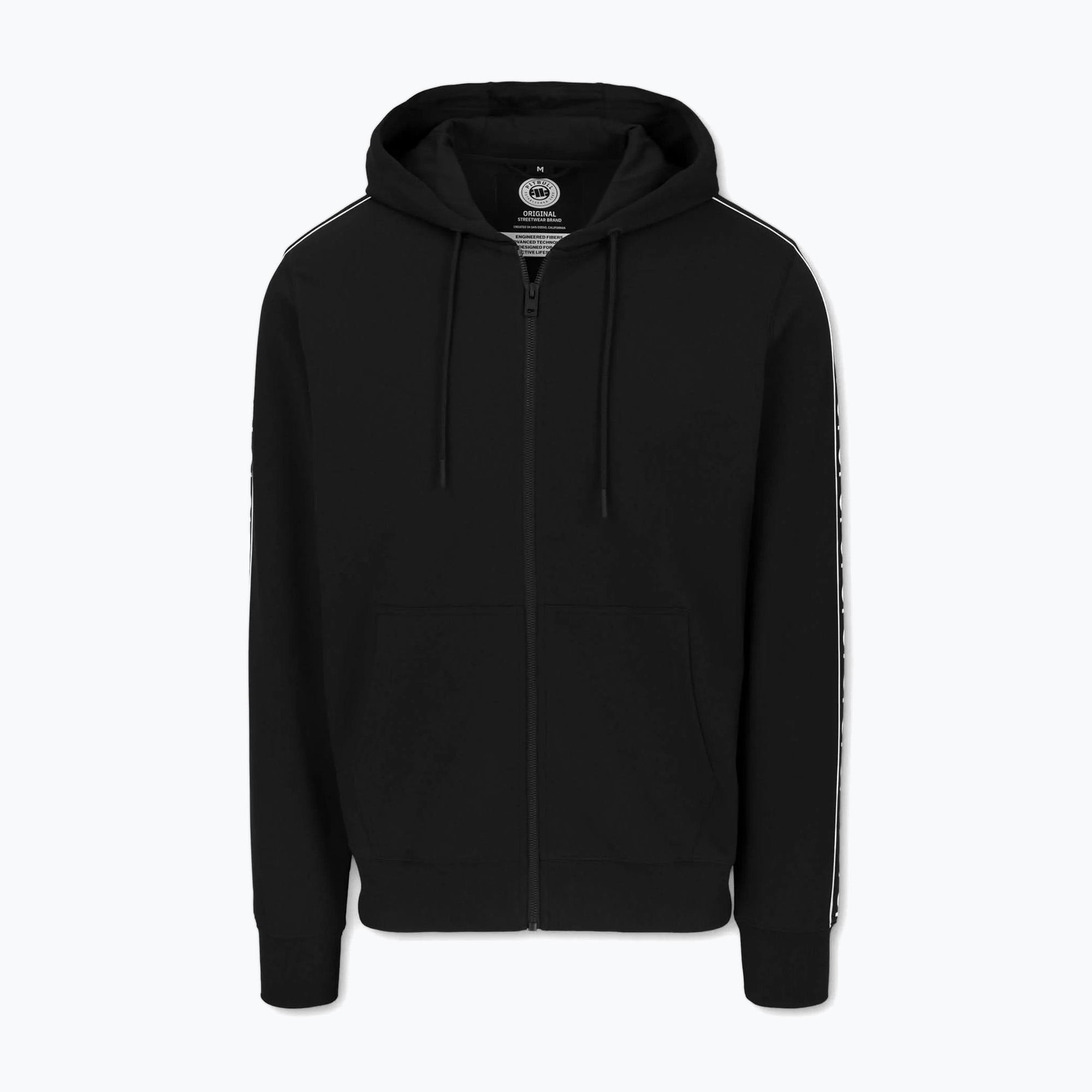 Bluza męska Pitbull Tape Nugget Hooded Zip Sweatshirt black | WYSYŁKA W 24H | 30 DNI NA ZWROT