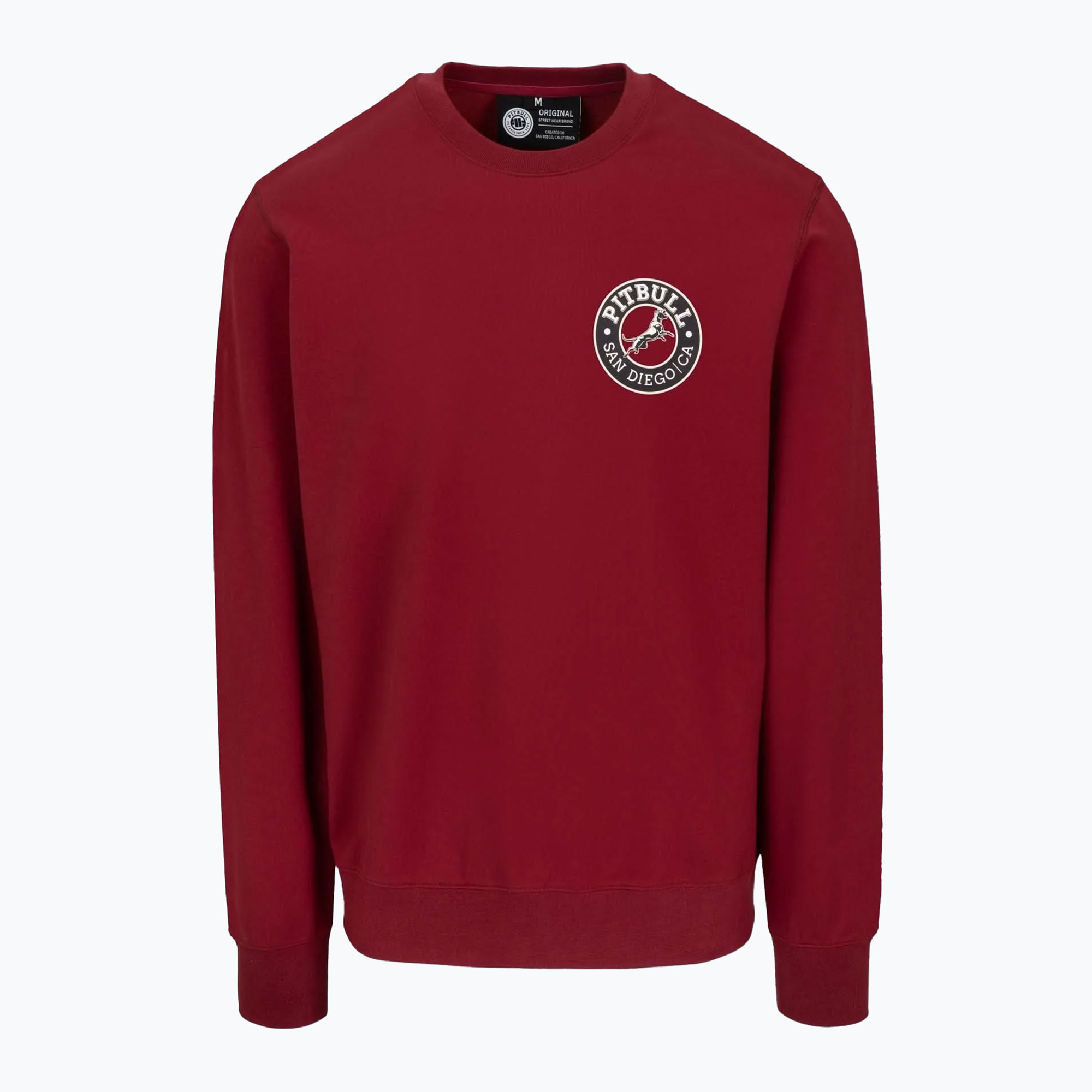 Bluza męska Pitbull San Diego Ca Crewneck Sweatshirt burgundy | WYSYŁKA W 24H | 30 DNI NA ZWROT