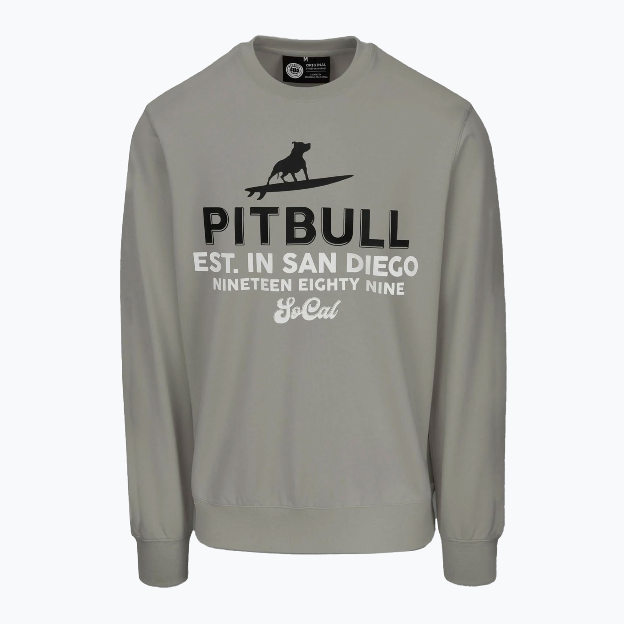 Bluza męska Pitbull Surfing Dog Crewneck Sweatshirt dusty salvia | WYSYŁKA W 24H | 30 DNI NA ZWROT