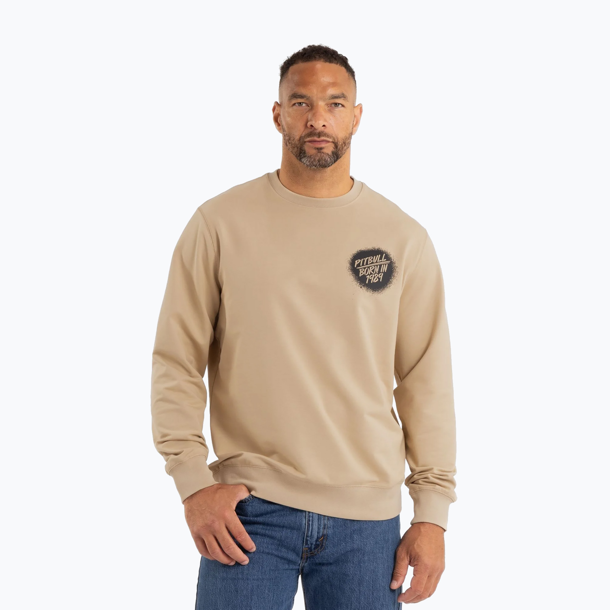 Bluza męska Pitbull Graffitti Crewneck Sweatshirt pale sand 