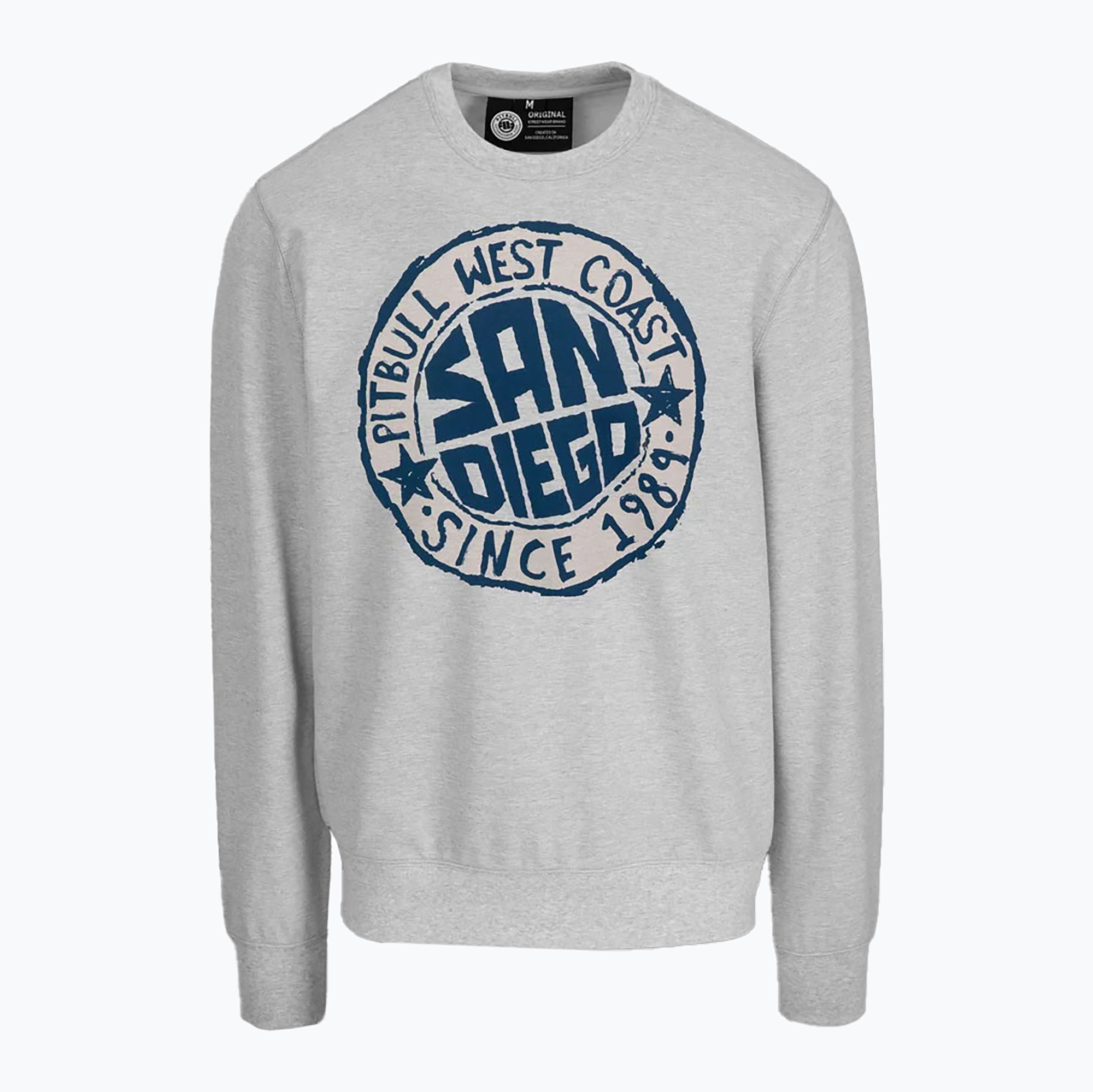 Bluza męska Pitbull San Diego Sun Crewneck Sweatshirt grey/melange | WYSYŁKA W 24H | 30 DNI NA ZWROT