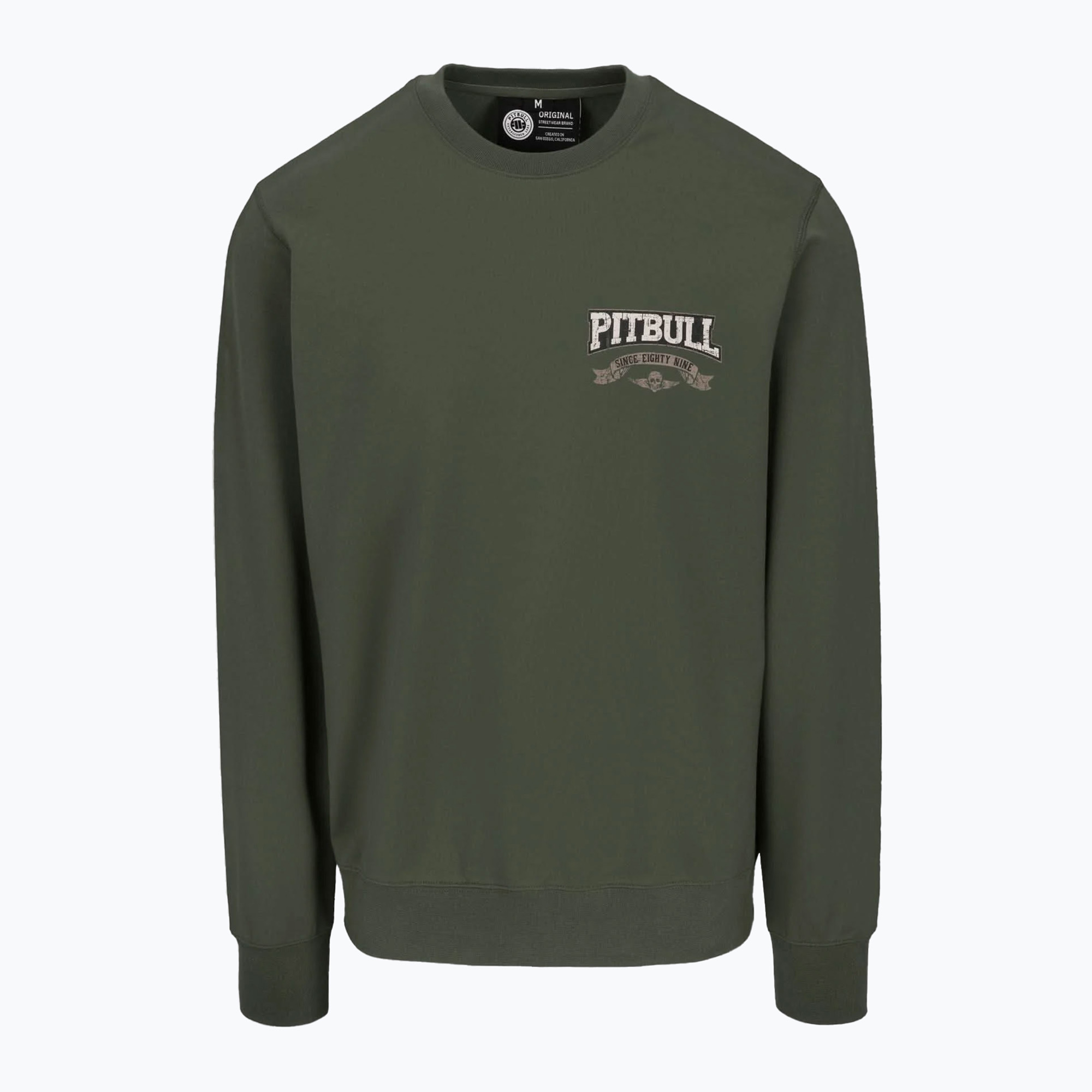 Bluza męska Pitbull Troublemaker Crewneck Sweatshirt old green | WYSYŁKA W 24H | 30 DNI NA ZWROT