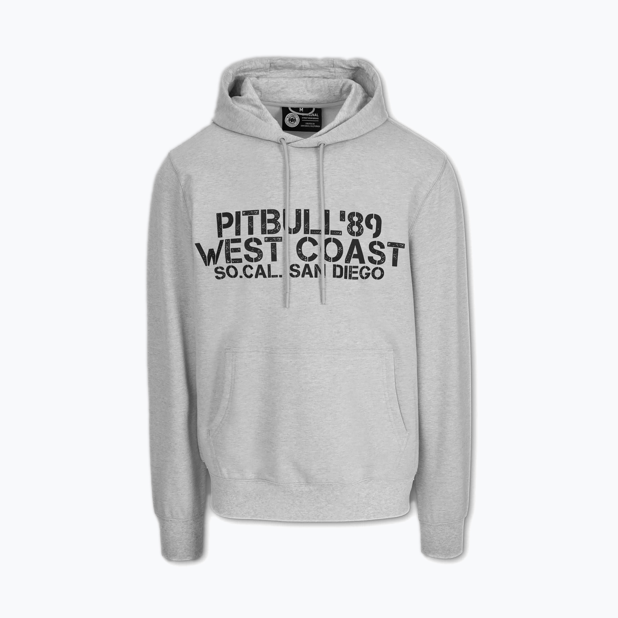 Bluza męska Pitbull Driving Hooded Sweatshirt grey/melange | WYSYŁKA W 24H | 30 DNI NA ZWROT