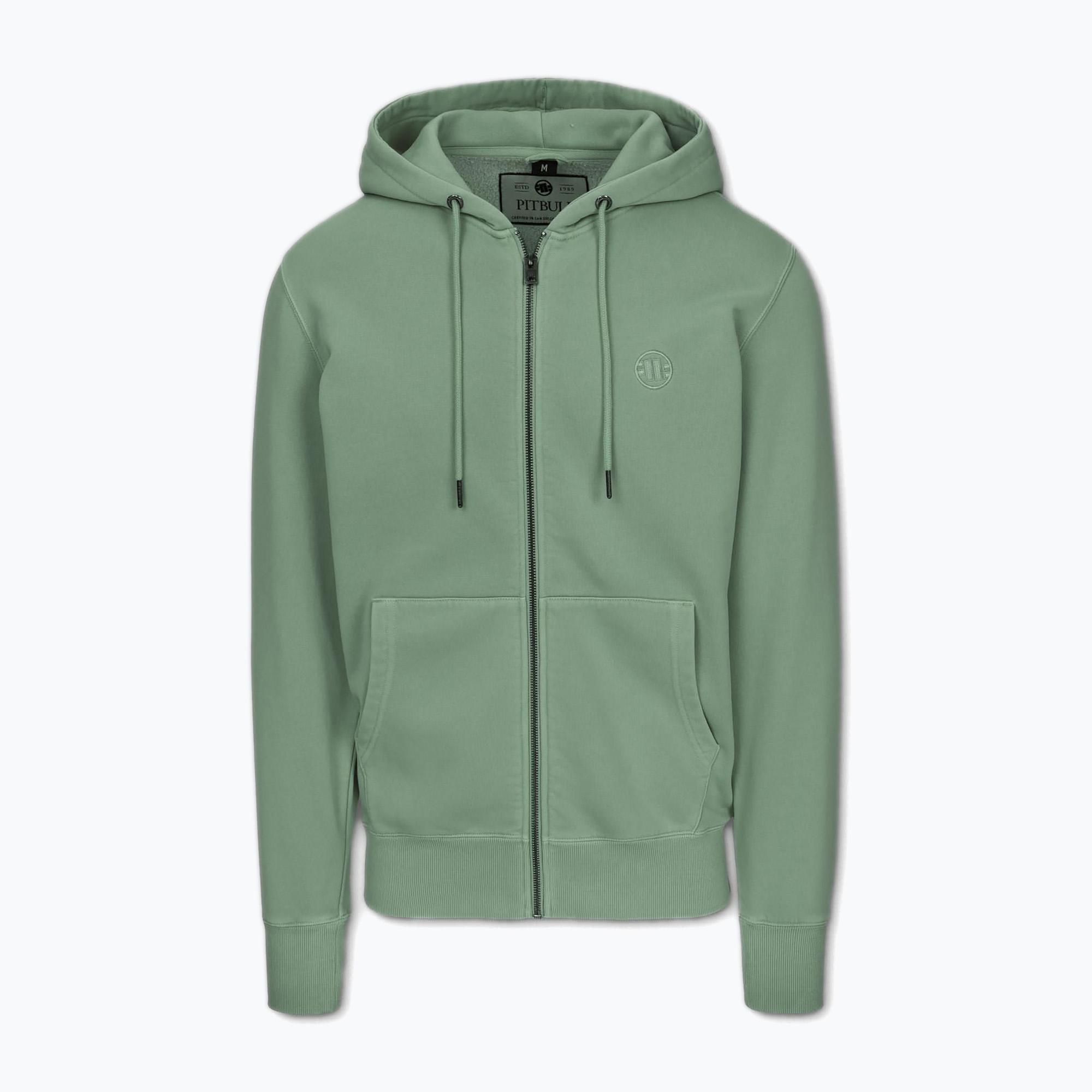 Bluza męska Pitbull Lancaster 2 Hooded Zip Sweatshirt washed green | WYSYŁKA W 24H | 30 DNI NA ZWROT