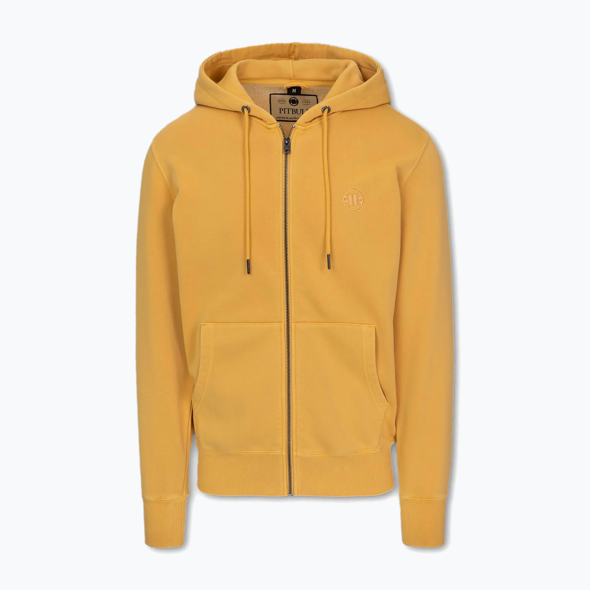 Bluza męska Pitbull Lancaster 2 Hooded Zip Sweatshirt washed yellow | WYSYŁKA W 24H | 30 DNI NA ZWROT