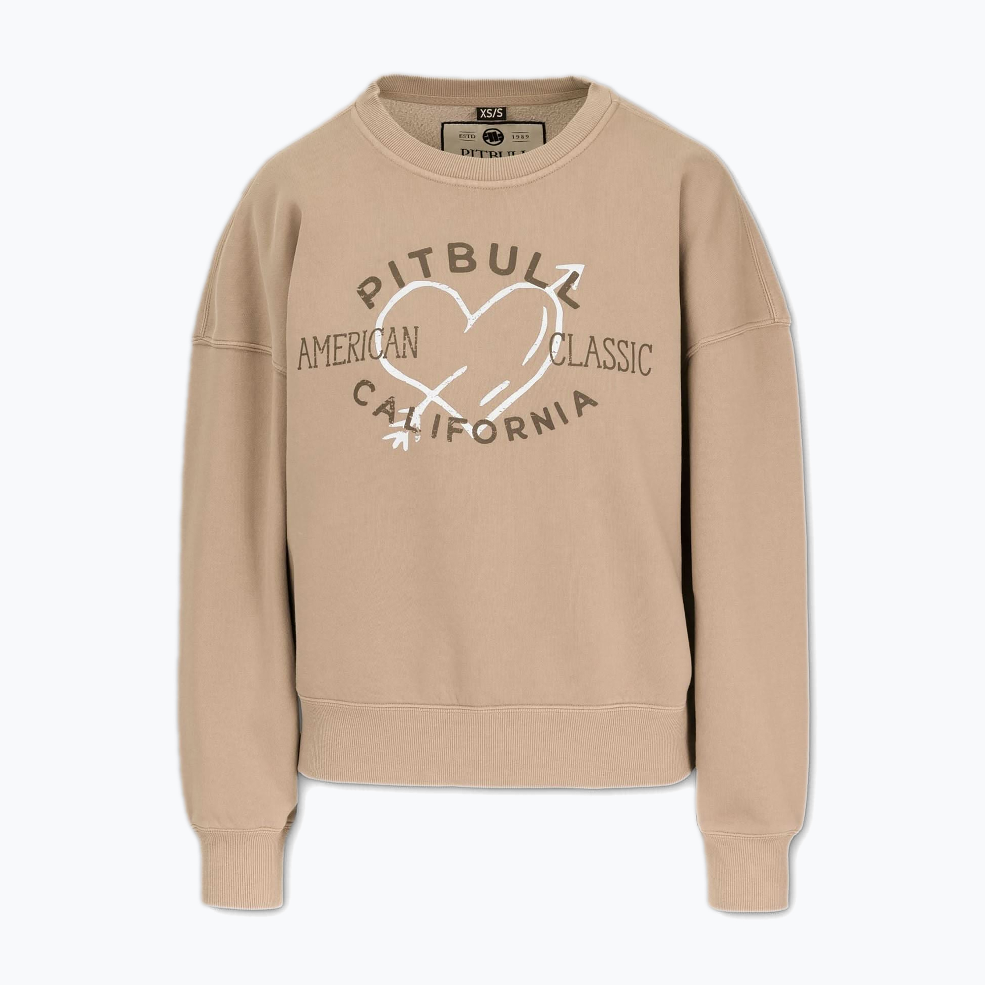 Bluza damska Pitbull Manzanita Heart Crewneck Sweatshirt sand | WYSYŁKA W 24H | 30 DNI NA ZWROT