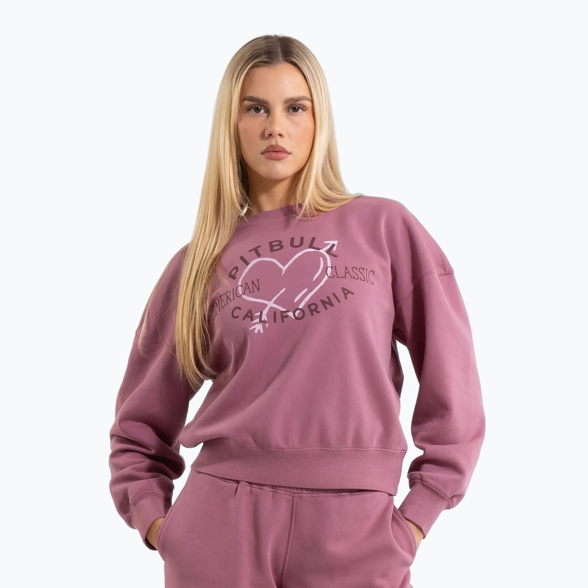 Bluza damska Pitbull Manzanita Heart Crewneck Sweatshirt pink 