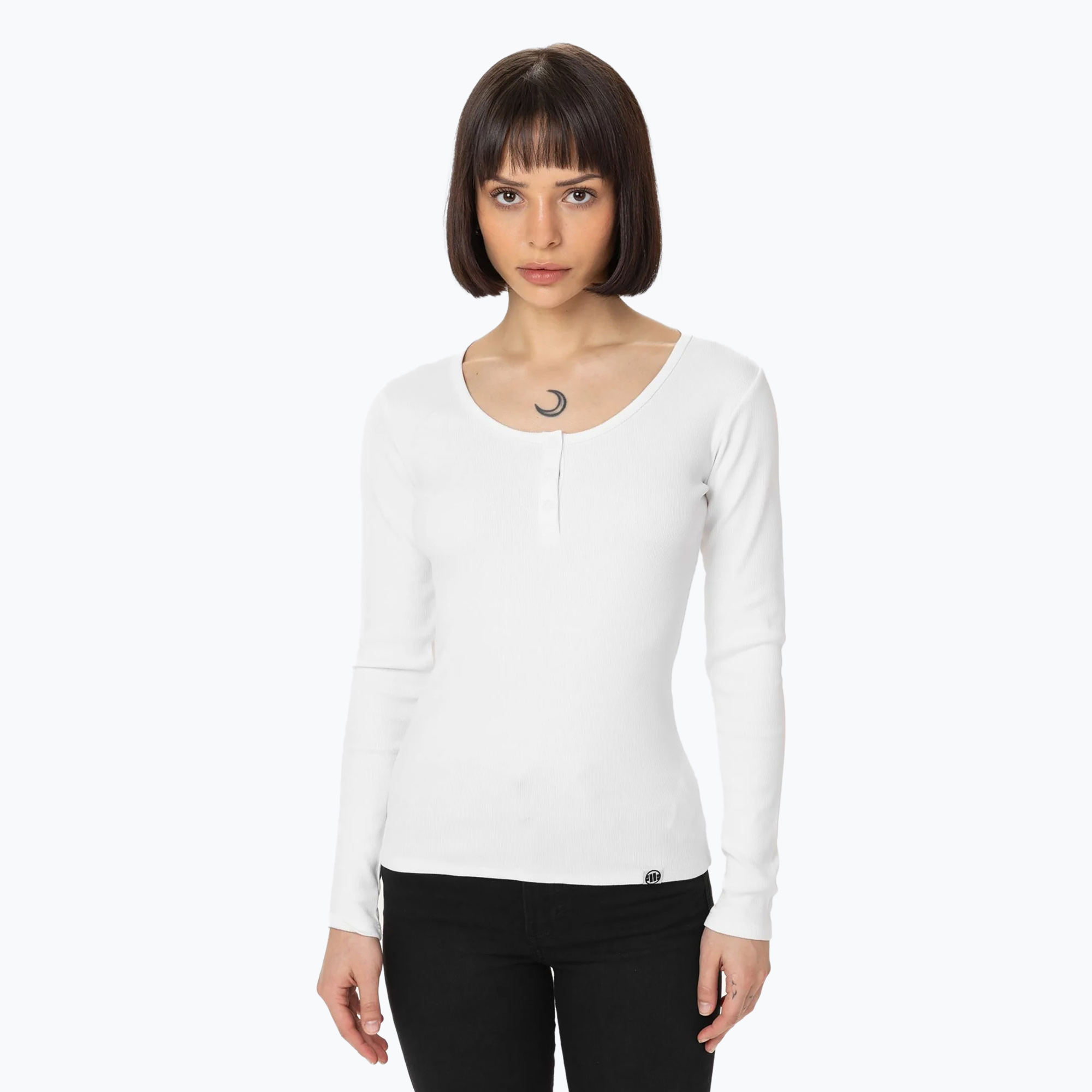 Longsleeve damski Pitbull Rib white 